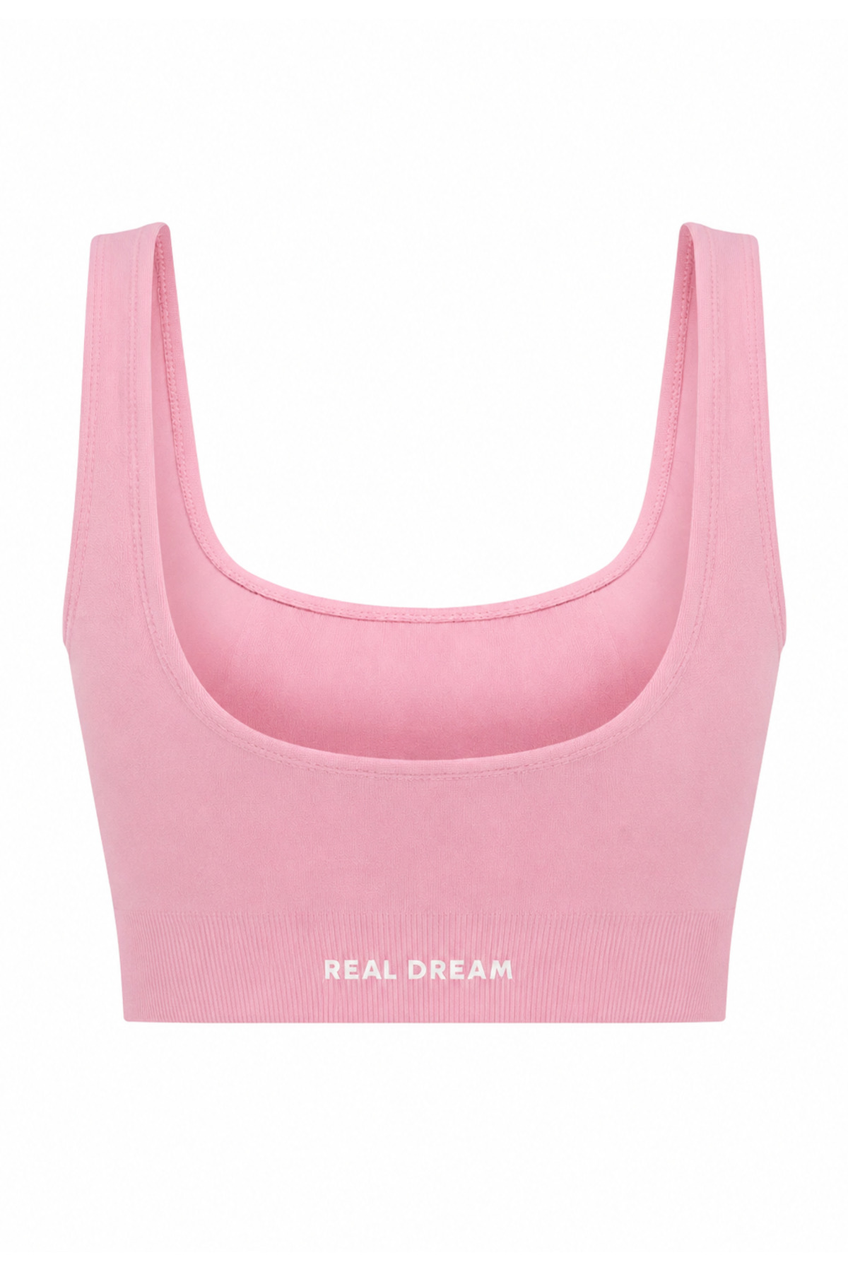 REAL DREAM Kadın Spor Büstiyer Toparlayıcı Destekli Esnek Fit Bra - Peony Pink görsel 7