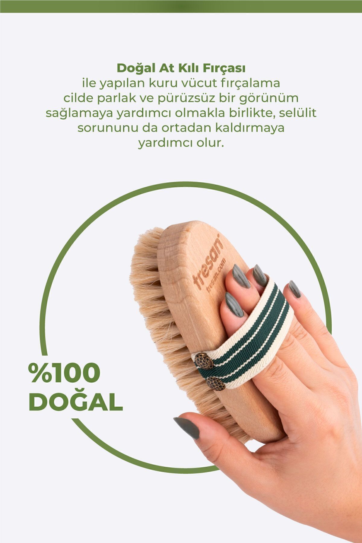 Anti Cellulite Brush Doğal At Kılı Fırçası — 90231 — تصویر 3 از 6