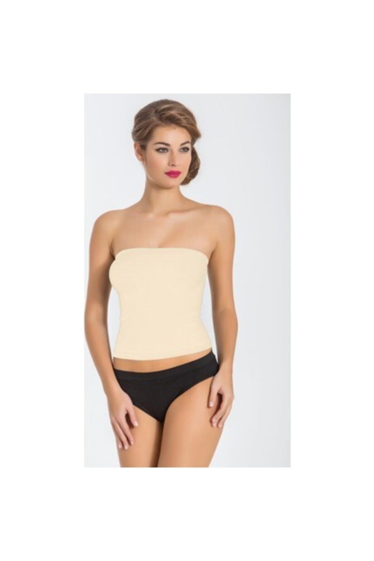 Miss Fit 1403 Straples Uzun Ten Örme Seamless Dikişsiz Soft Basic Kadın Atlet görsel 6