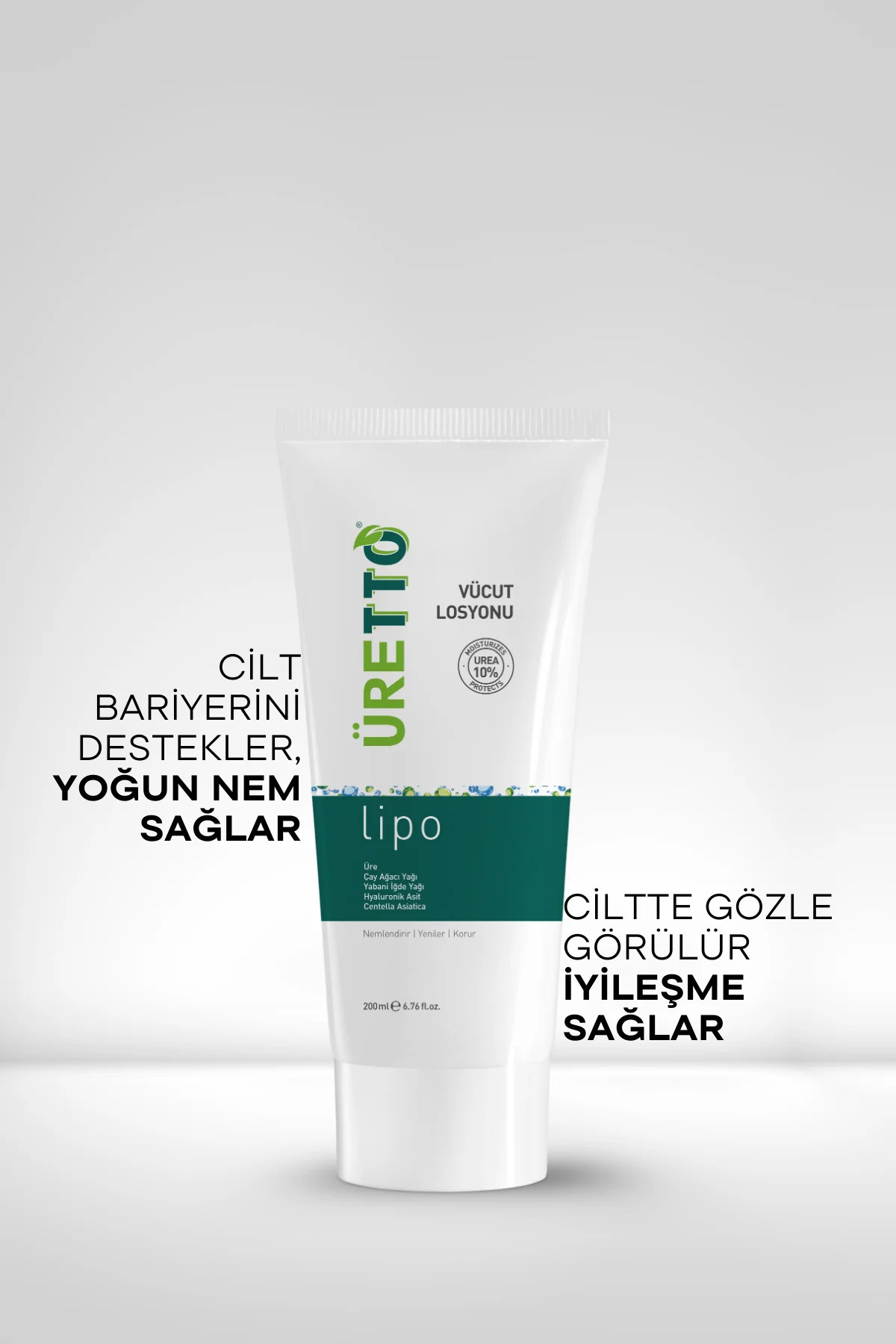 Vücut Losyonu Yoğun Nemlendirici 200 ml Üre ve Hyaluronik Asit Üretto Lipo Kuru Ciltler — TYCOV1A64N171828006520460 — تصویر 4 از 6