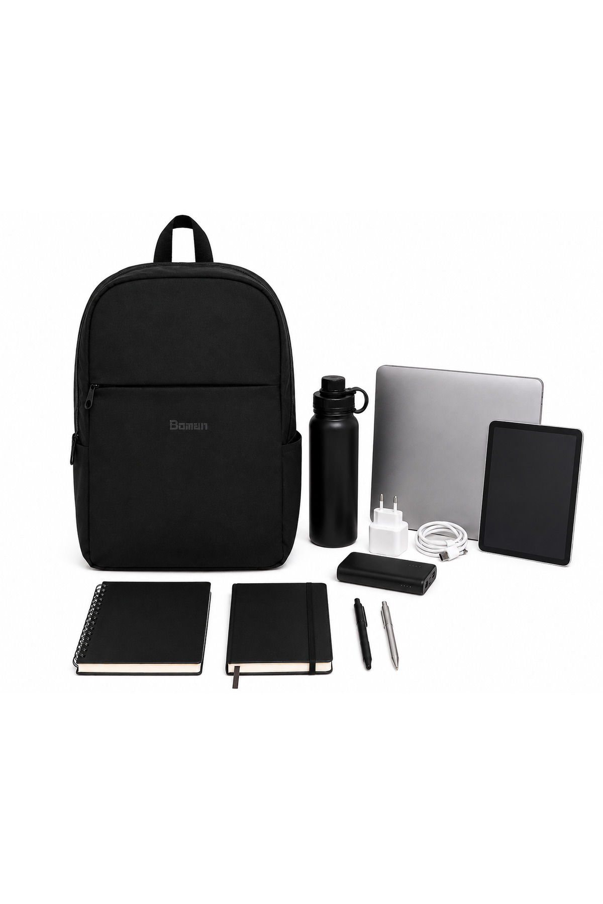 Boman Unisex Çok Gözlü Su Geçirmez Spor Kurs Laptop Gezi Seyahat Ve Günlük Kullanım Sırt Çantası görsel 4