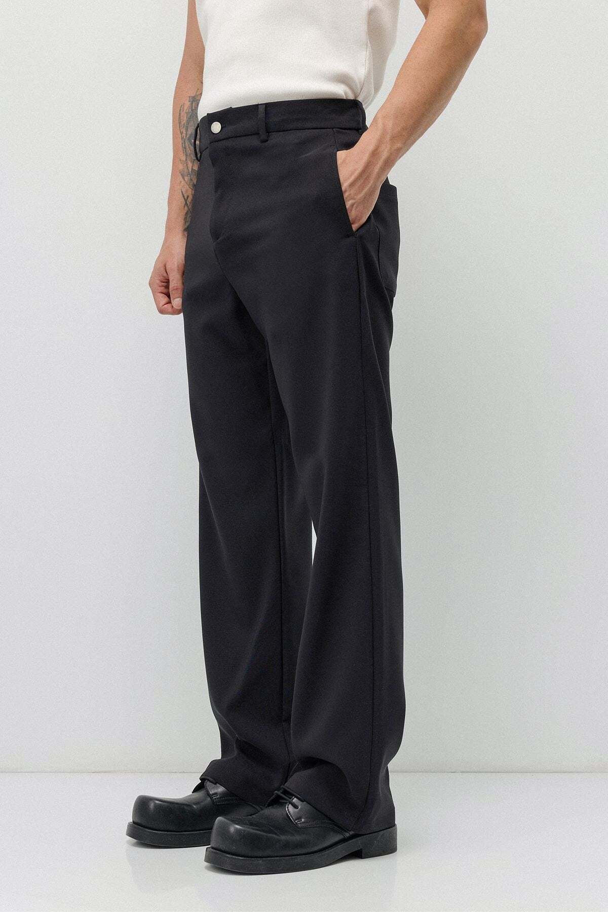 Flare Fit Kumaş Pantolon Siyah — مشکی V80-53 — تصویر 2 از 4