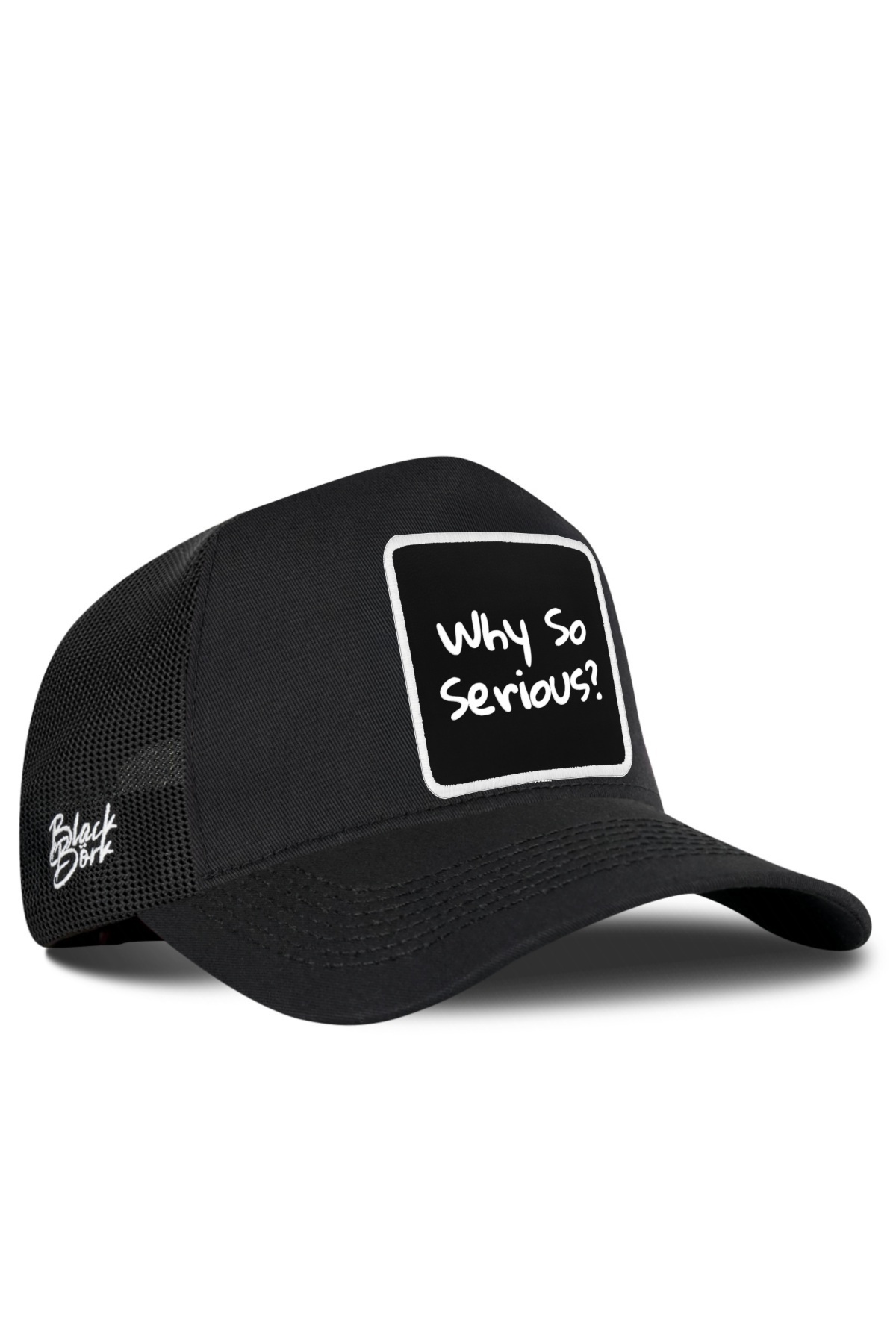 Why So Serious Logo Black Trucker Hat