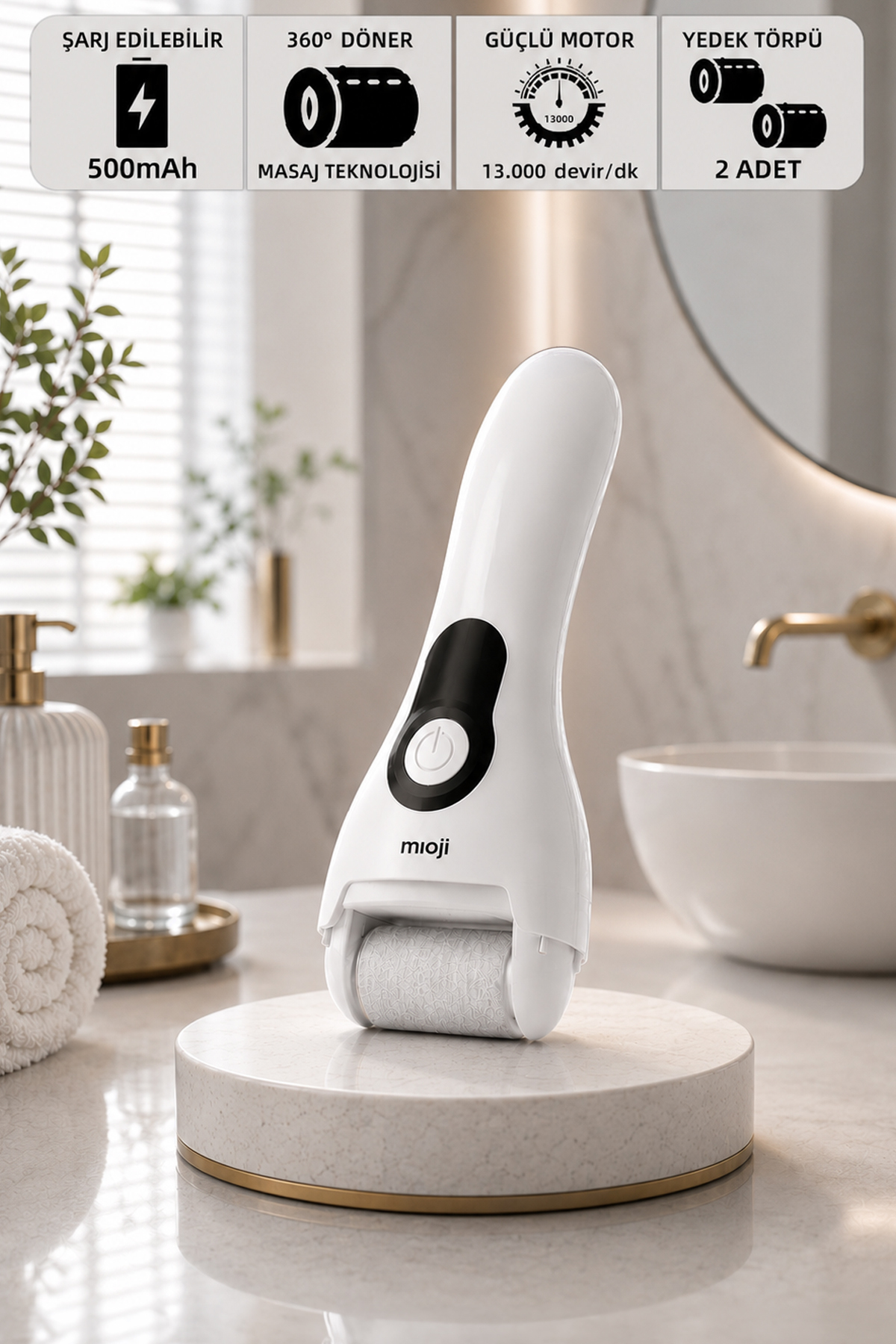 Mioji GN5 Şarjlı Ayak Topuk Törpüsü Peeling Ayak Pedikür Makinesi — 5.6.15