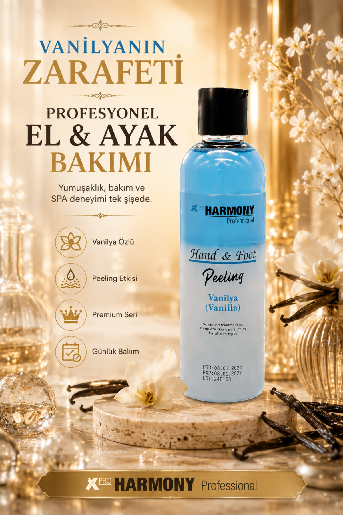 Hand & Foot Peeling Vanilla Vanilya Aromalı El & Ayak Peelingi 250 ml — XPH-8682887911413 — تصویر 8 از 8