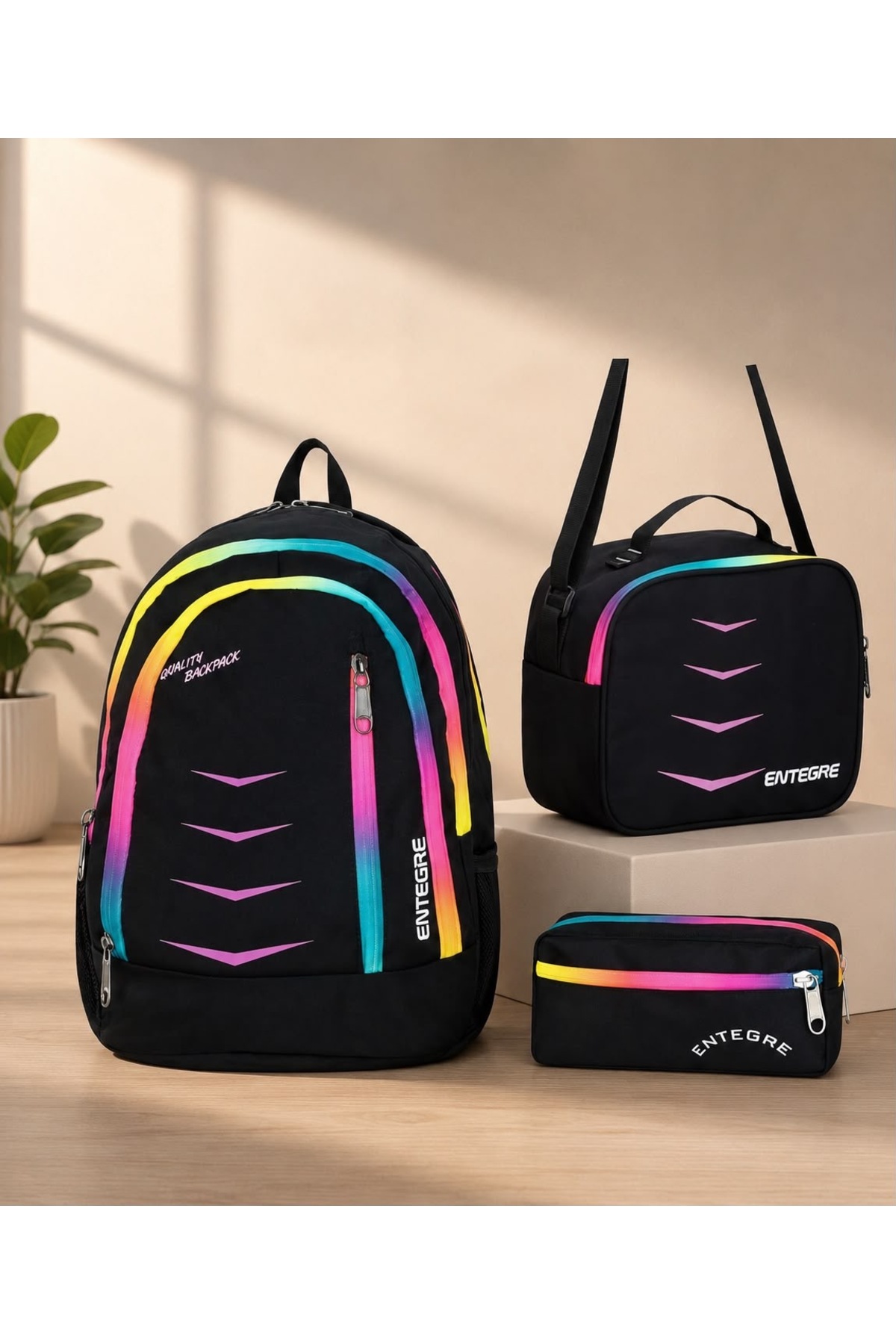 Çanta Sepetim Integrated 9954 3-Piece Primary School Bag Set