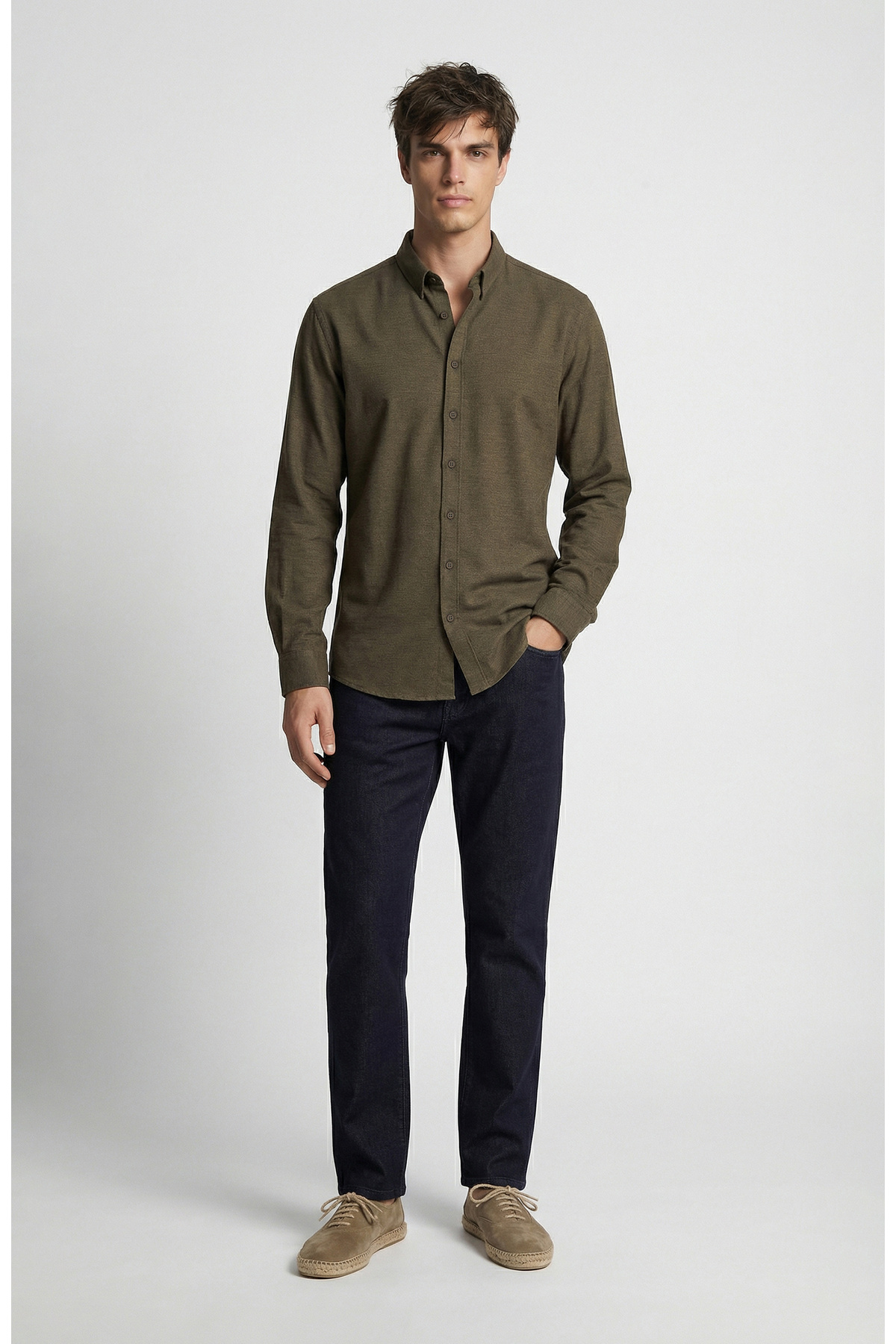 Network Siyah Cashmere Touch Denim Pantolon