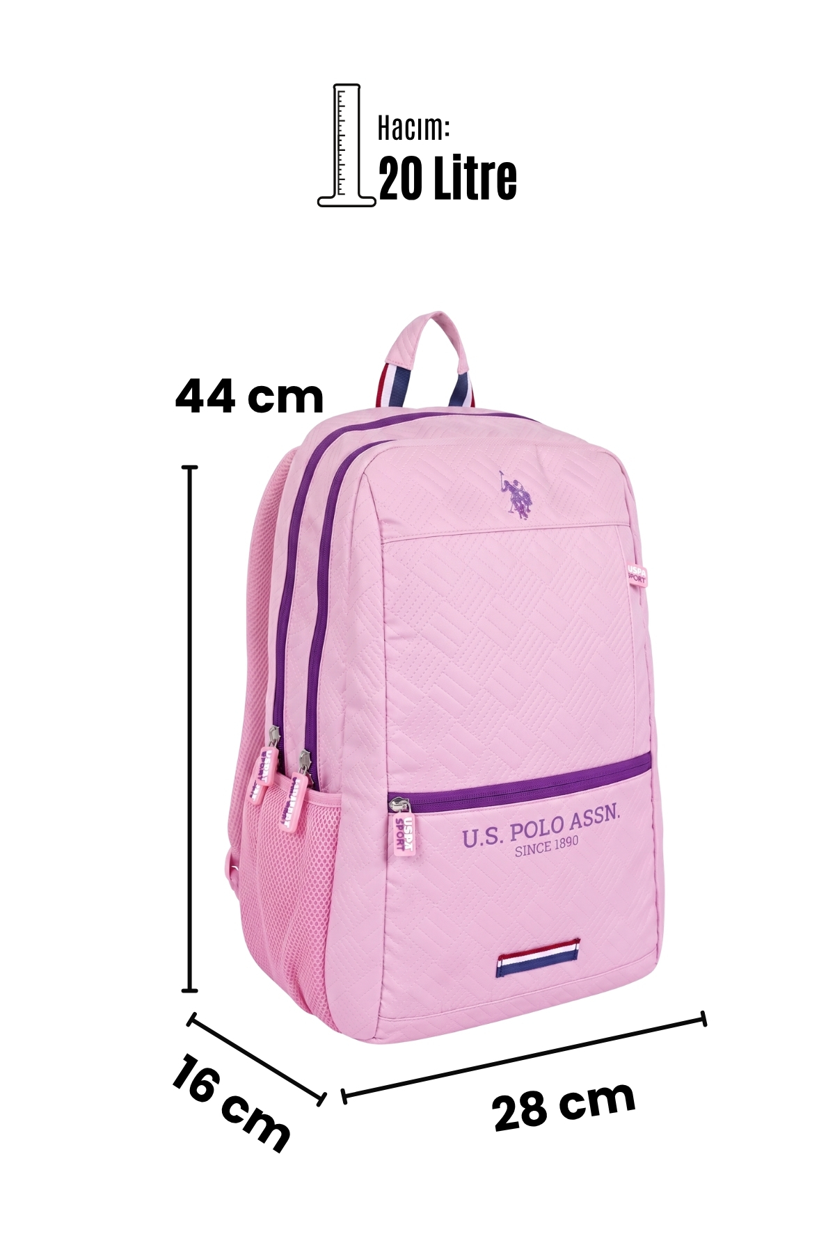 U.S. Polo Assn. US Polo Assn 24328-24327-24326-24329 UNİSEX OKUL SIRT ÇANTASI ÖĞRENCİ GÜNLÜK SEYAHAT TATİL SPOR YÜRÜ görsel 7