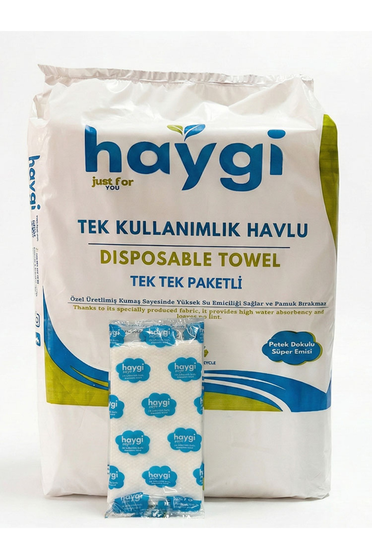Galaksihome Tek Kullanımlık Berber Havlusu - Tek Tek Paketli Havlu 40x80 Cm 100 Adet Haygi