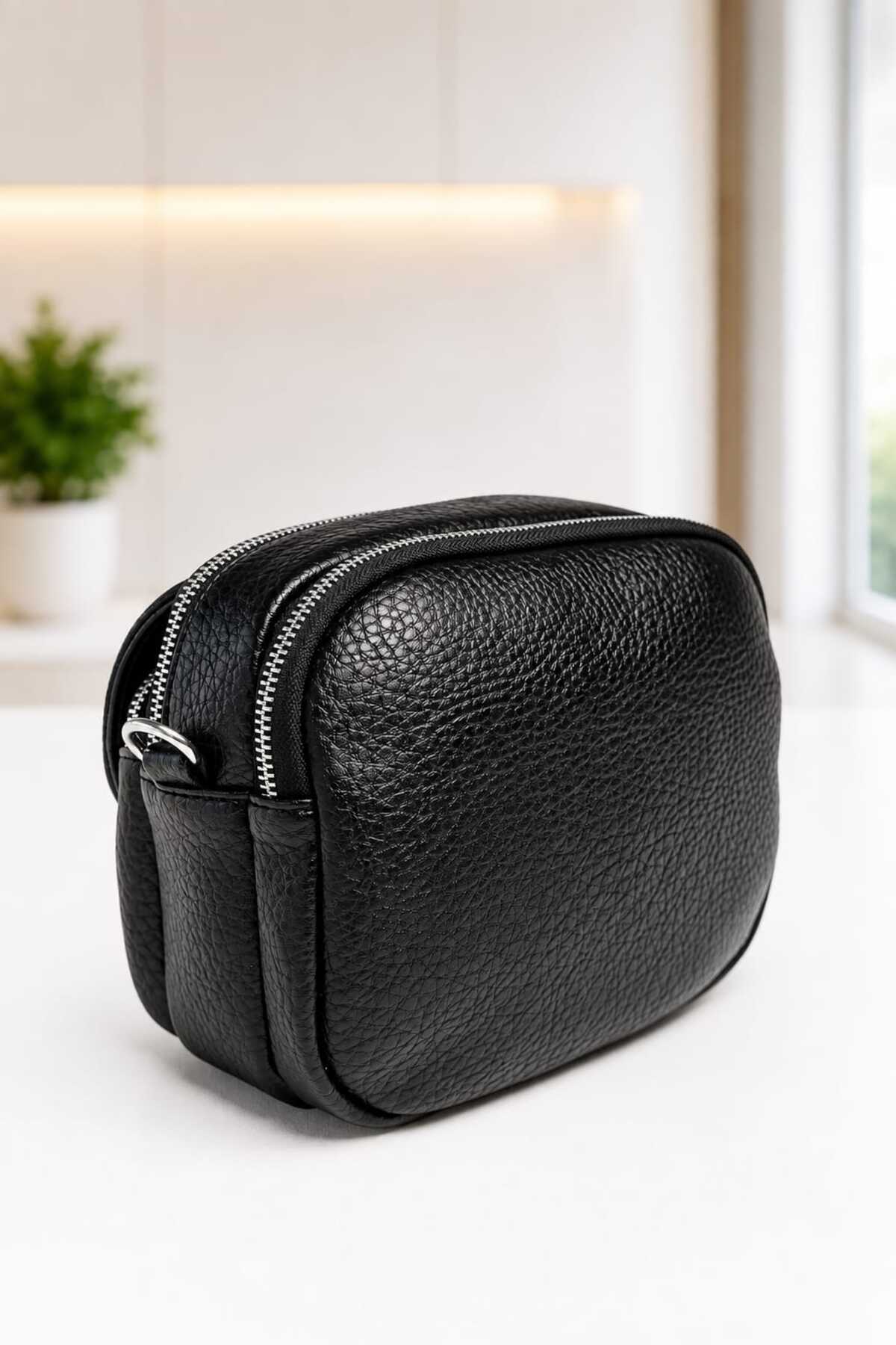 HNB Vona Bags Çanta Kadın Çapraz Askılı Omuz Çanta Mv028 Siyah Kl görsel 5