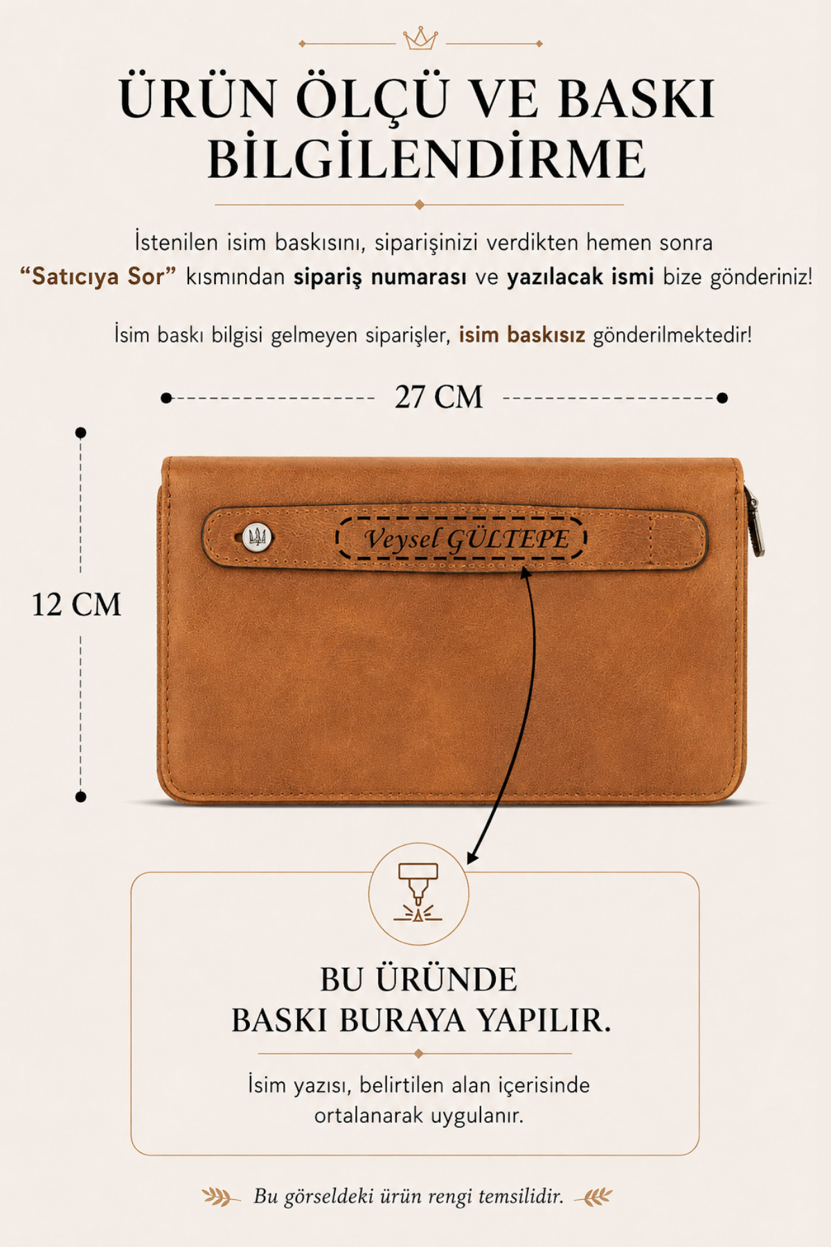 Getto Deri Beyoğlu Hakiki Deri Kişiye Özel İsim Baskılı Portföy görsel 8