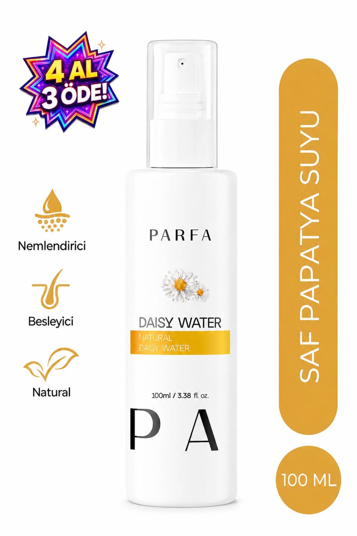 Parfa Papatya Suyu %100 Doğal ve Saf Saç Toniği 100 ml — parfa03