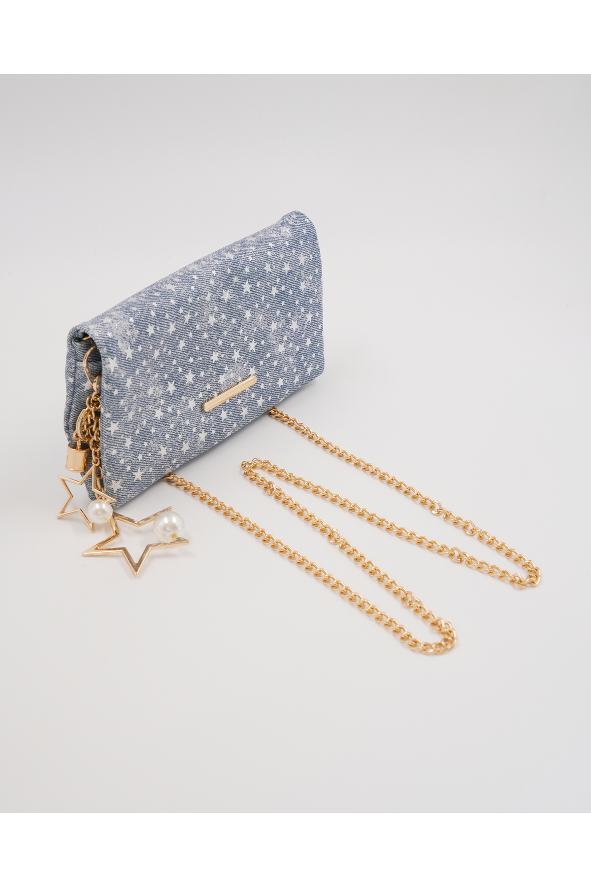 lalettobags Kadın Zincir Askılı Charm Detaylı Clutch Çanta