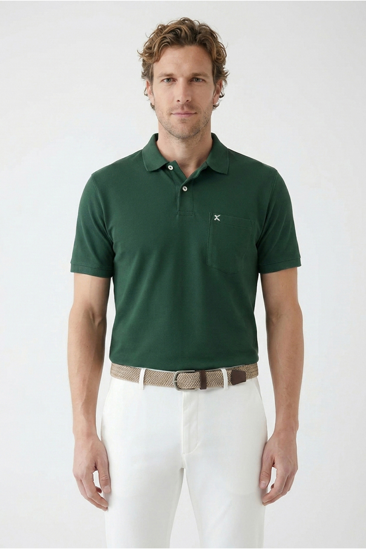 Kiğılı Polo Yaka Regular Fit Cepli Nakışlı %100 Pamuk Tişört görsel 2