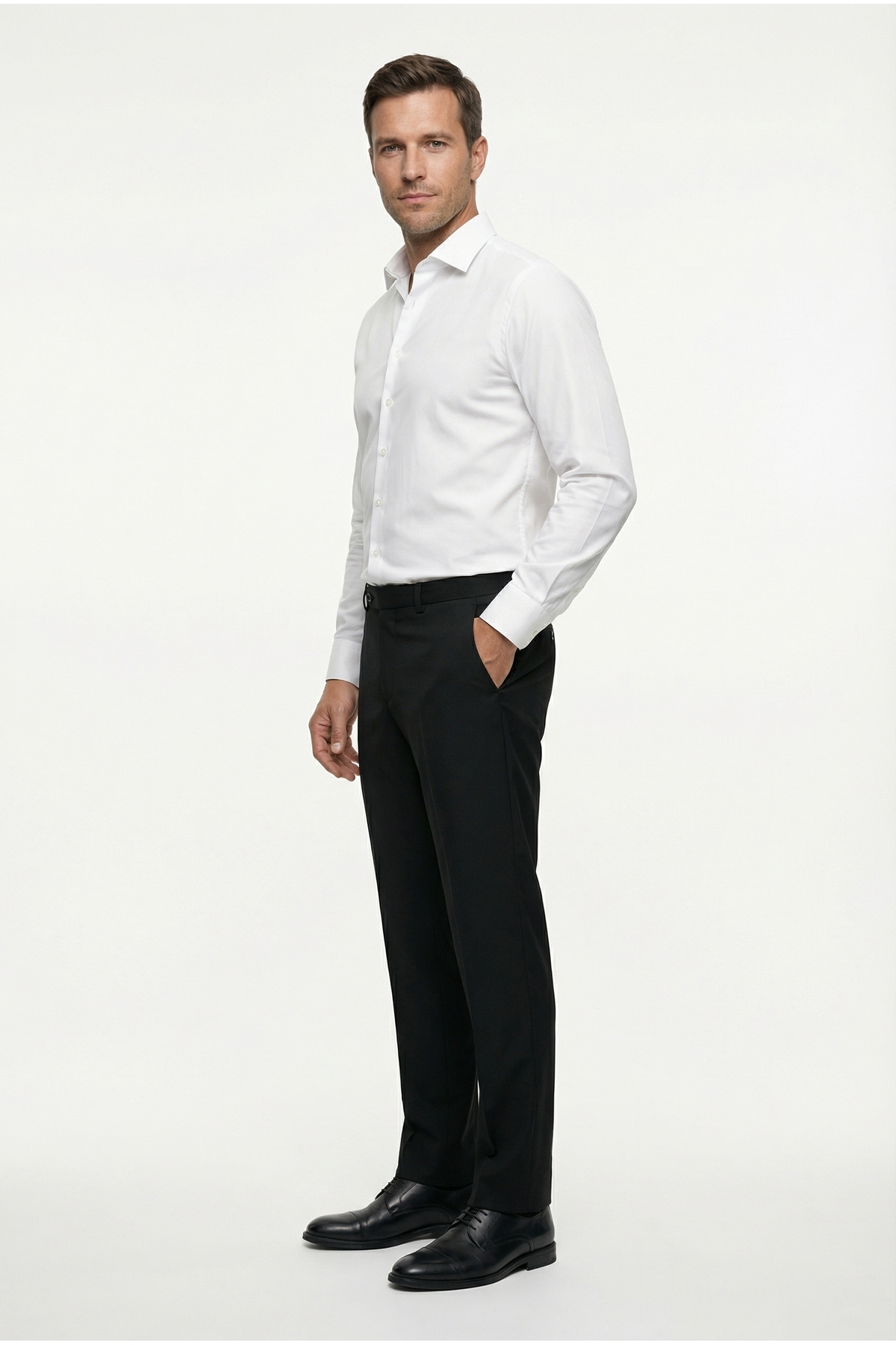 Kiğılı Uzun Kol Slim Fit Dar Kesim Klasik Nano Care Su İtici Leke Tutmaz 4 Mevsim Pamuk Gömlek görsel 2