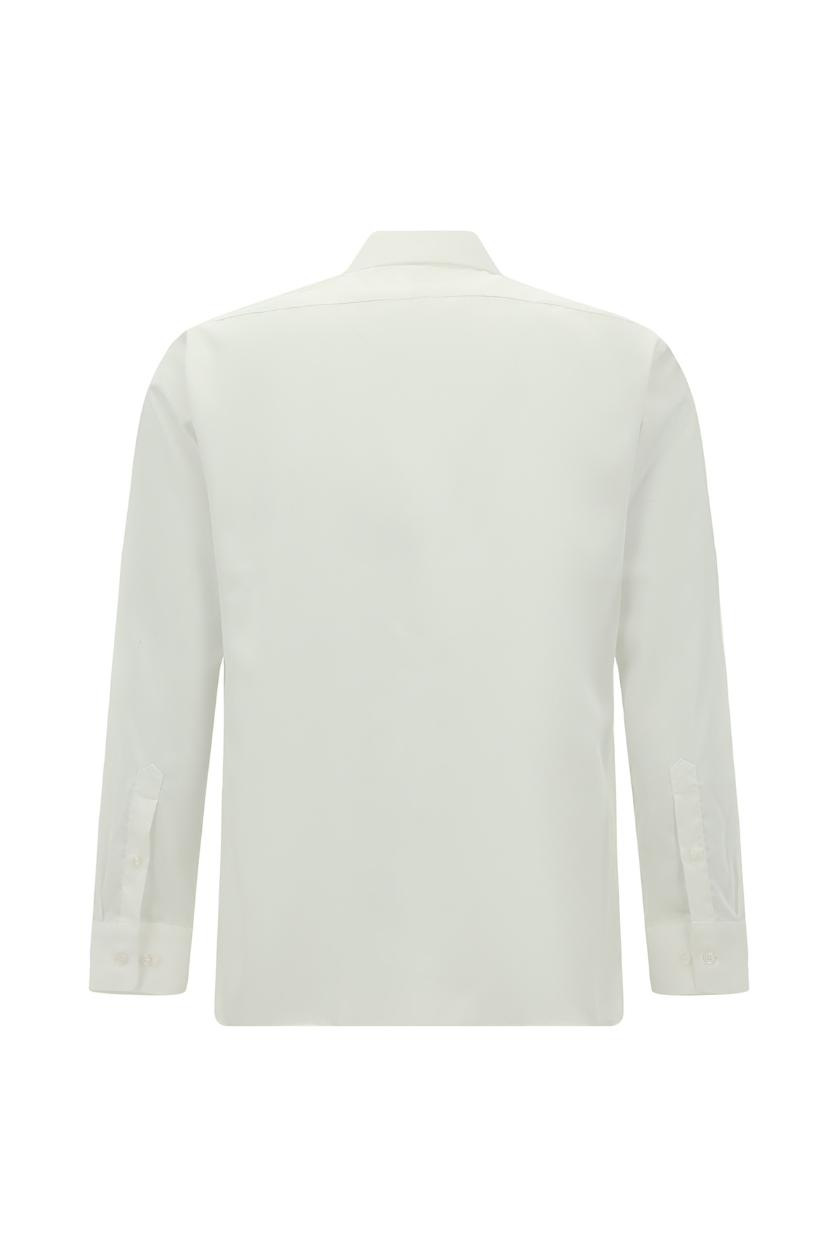 Abdullah Kiğılı Uzun Kol Slim Fit Dar Kesim Klasik Non Iron Saten Pamuk Gömlek görsel 2
