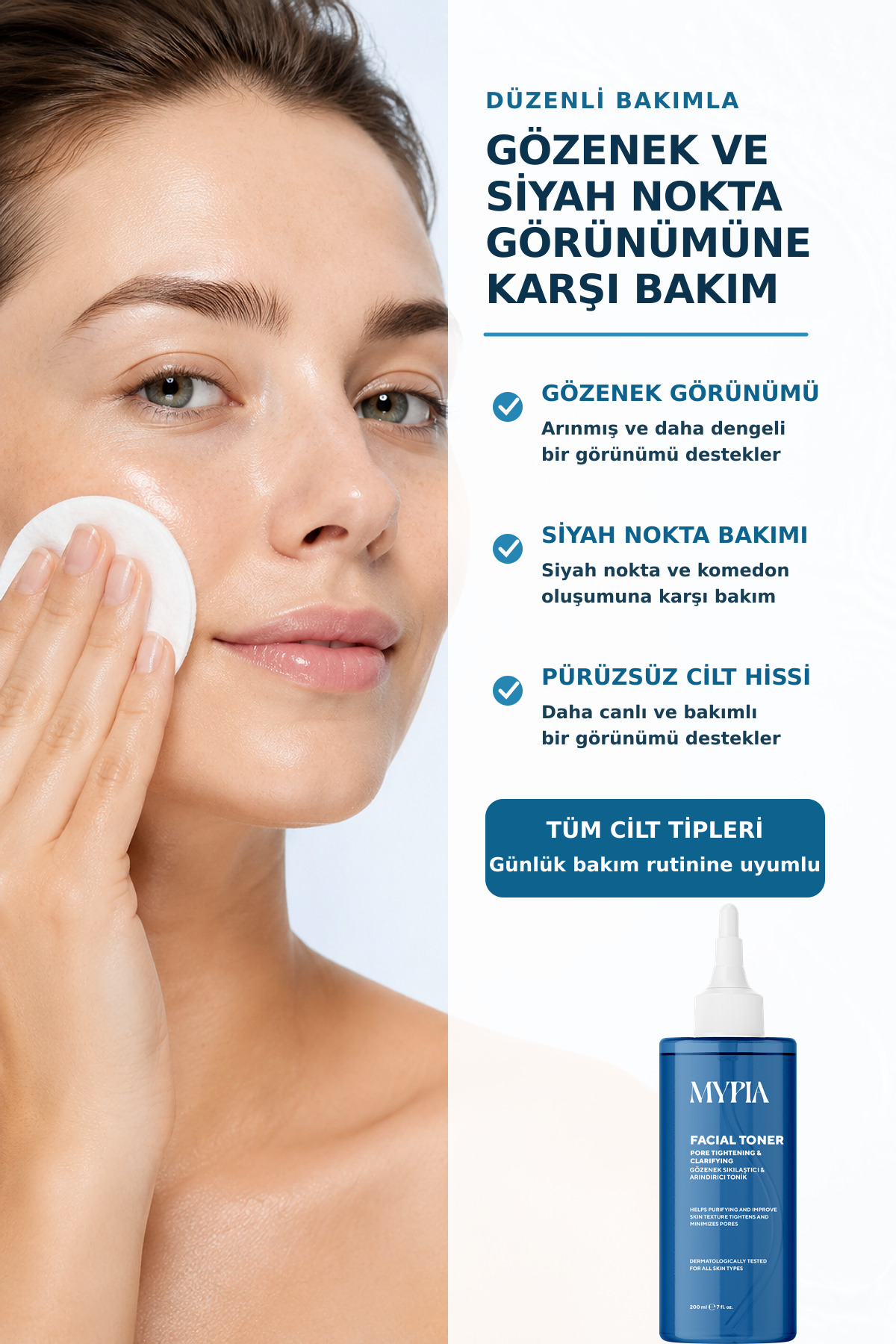 Canlandırıcı ve Gözenek Sıkılaştırıcı Tüm Ciltler Için Glikolik Asit Niacinamide Etkili Tonik 200 Ml — 8684149132208 — تصویر 2 از 7