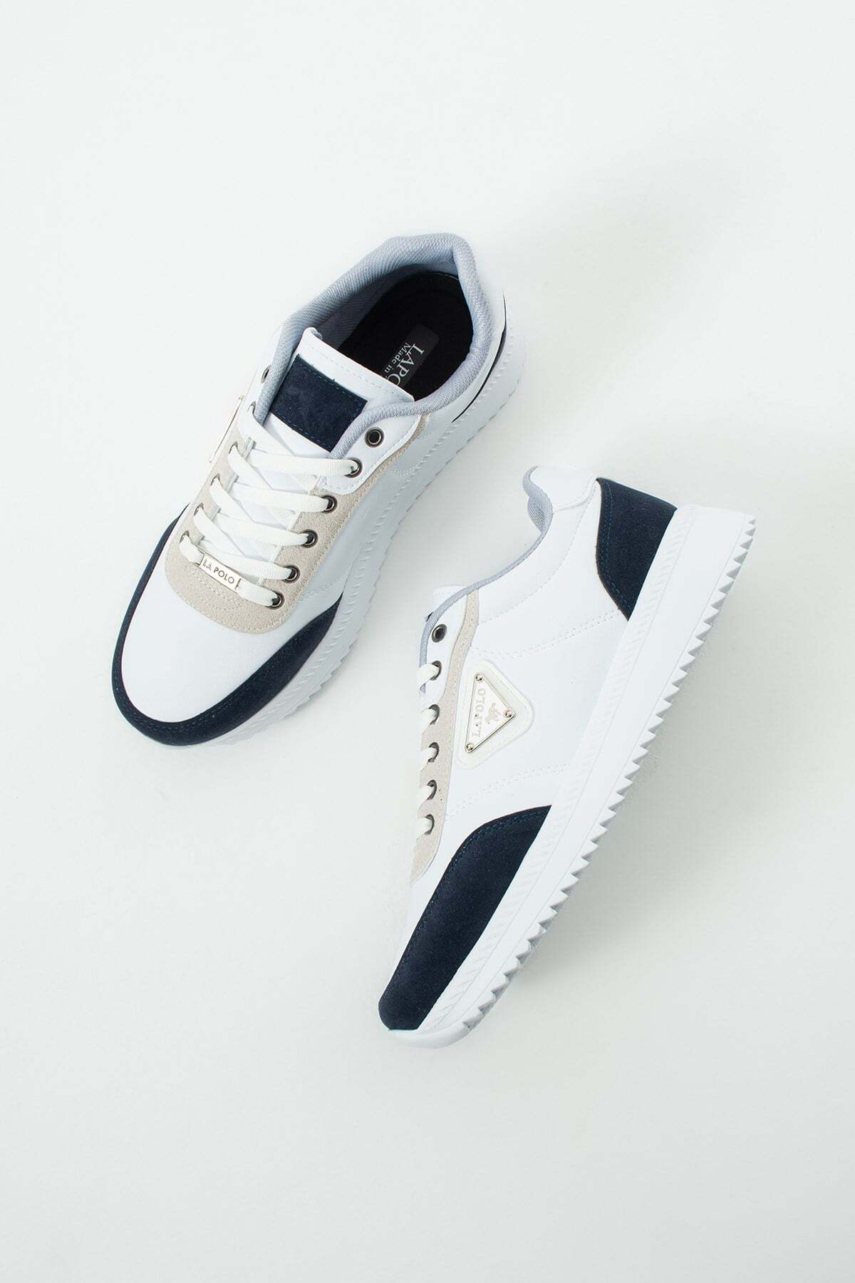 L.A Polo Beyaz Lacivert Erkek Sneaker görsel 7