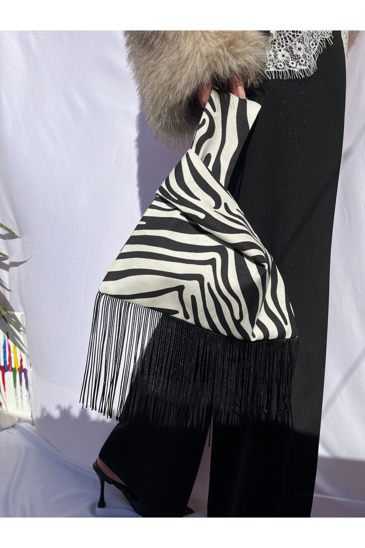 CLA Pouch Zebra Çanta görsel 3
