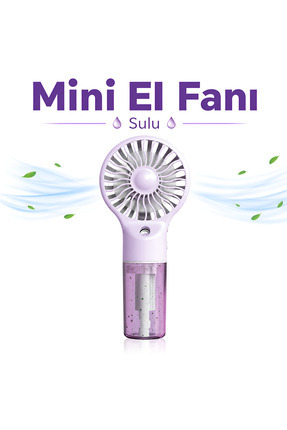 Dexmon Mini Sulu Sprey Hazneli 3 Kademeli Type-C Şarjlı Taşınabilir Serinleti...