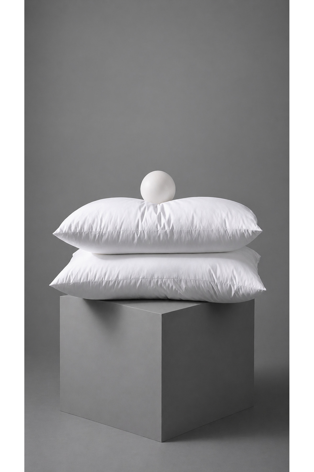 Nano Silicone Filled Hotel Pillow Set | 2 Pieces | 900GR | Ultra Filled Form | Rollpack Packaging | Micro Fabric