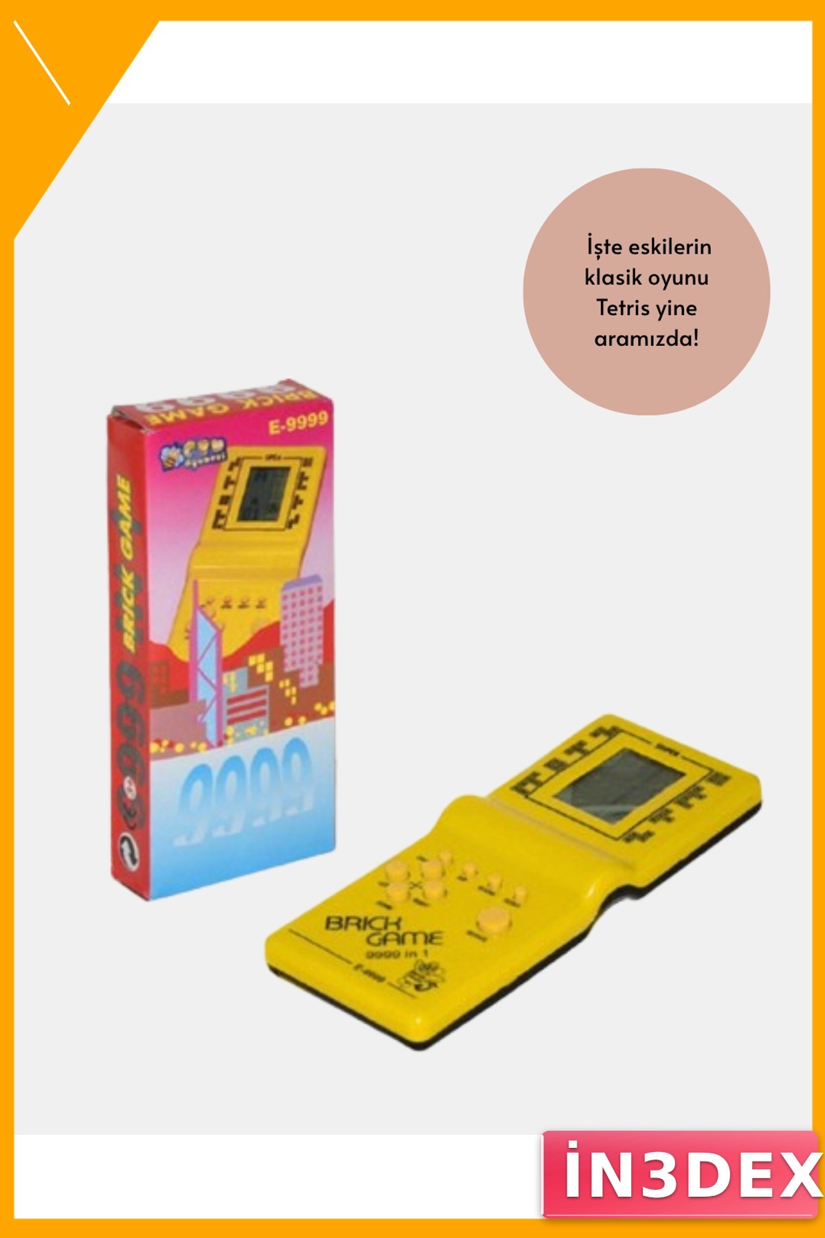 Mini El Konsolu Tetris Oyunu Taşınabilir Pil ile Çalışan Klasik
