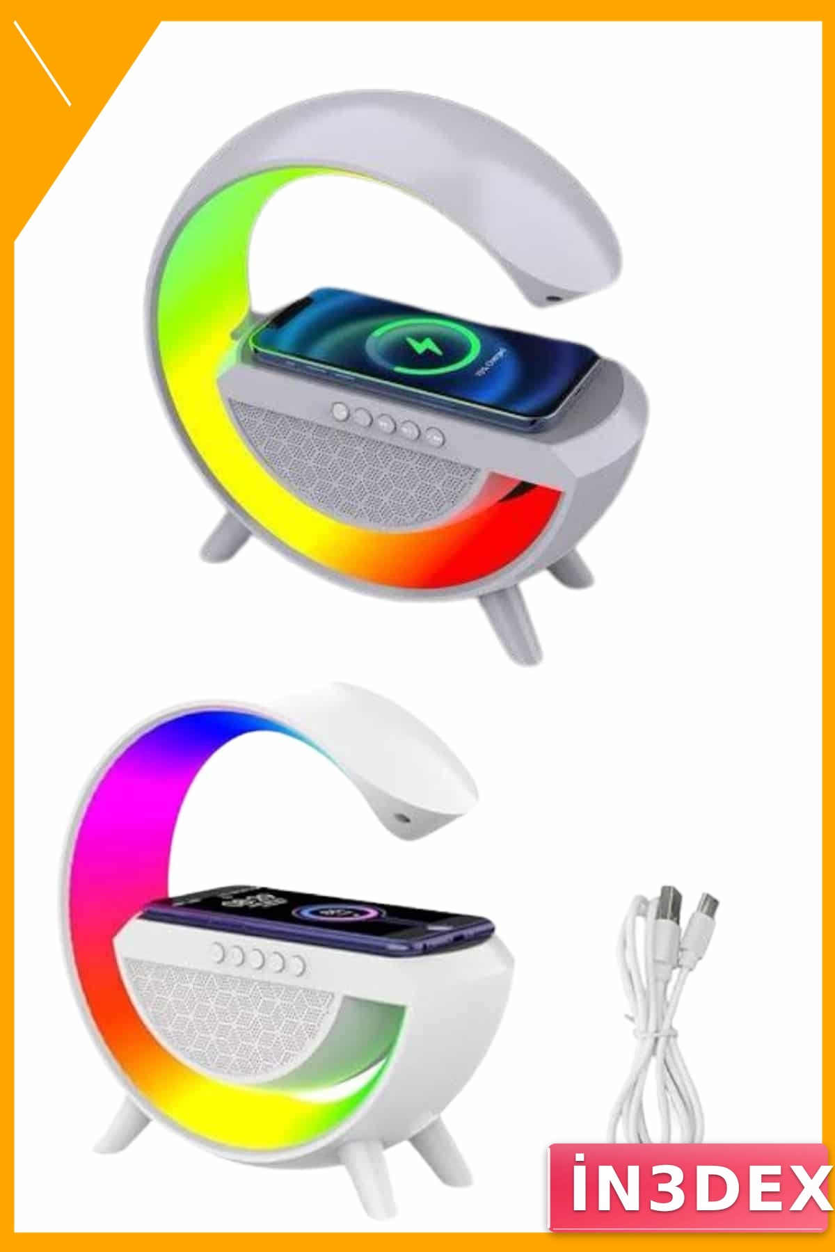 Taşınabilir Bluetooth Hoparlör 5.0 Powerbankli G Şeklinde Tasarım