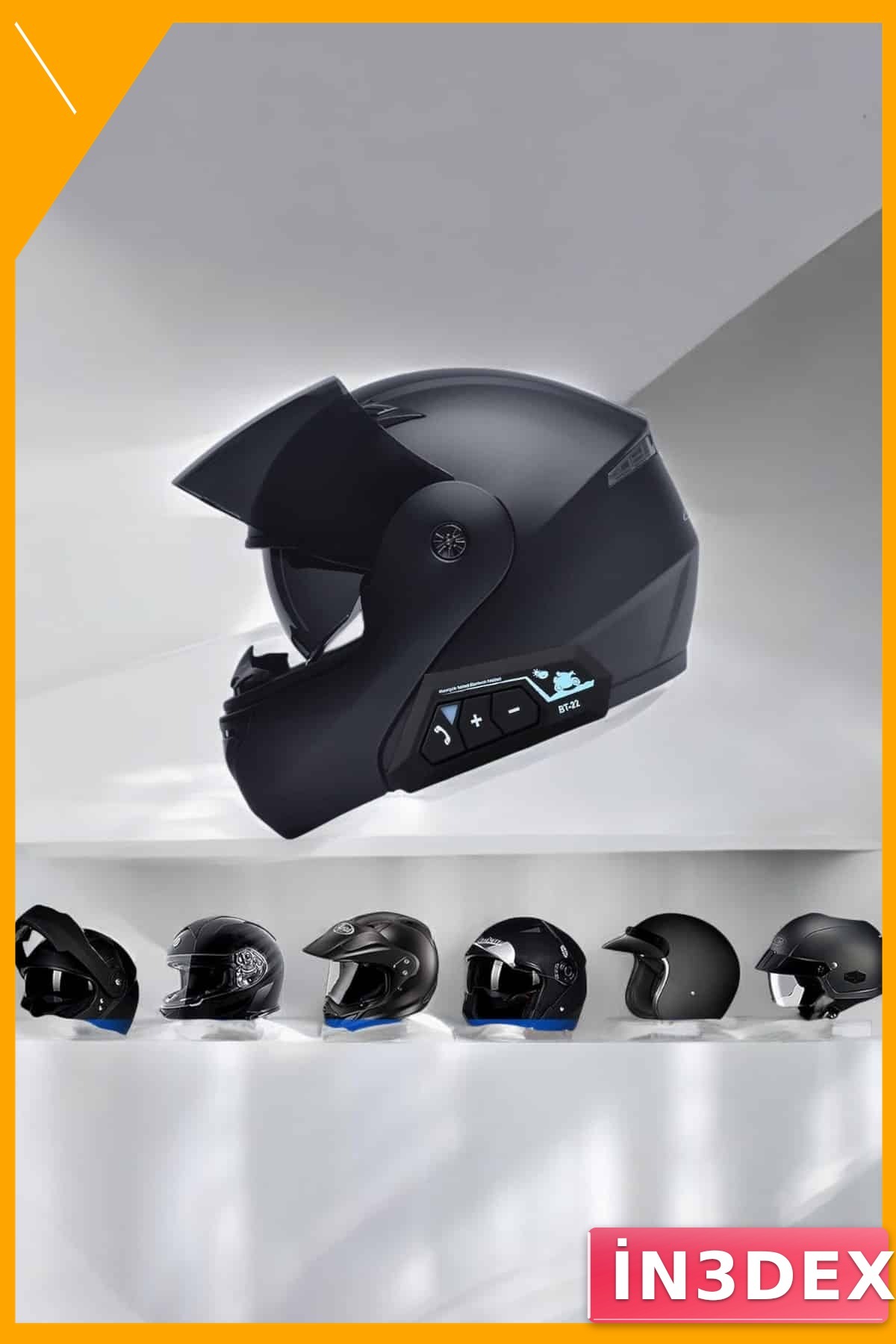 Motosiklet Kask Bluetooth Kulaklık 5.0 Su Geçirmez Intercom