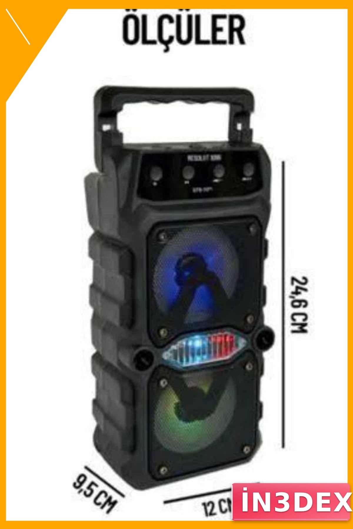 Çift Çıkışlı Taşınabilir Bluetooth Hoparlör Büyük Boy Kesintisiz