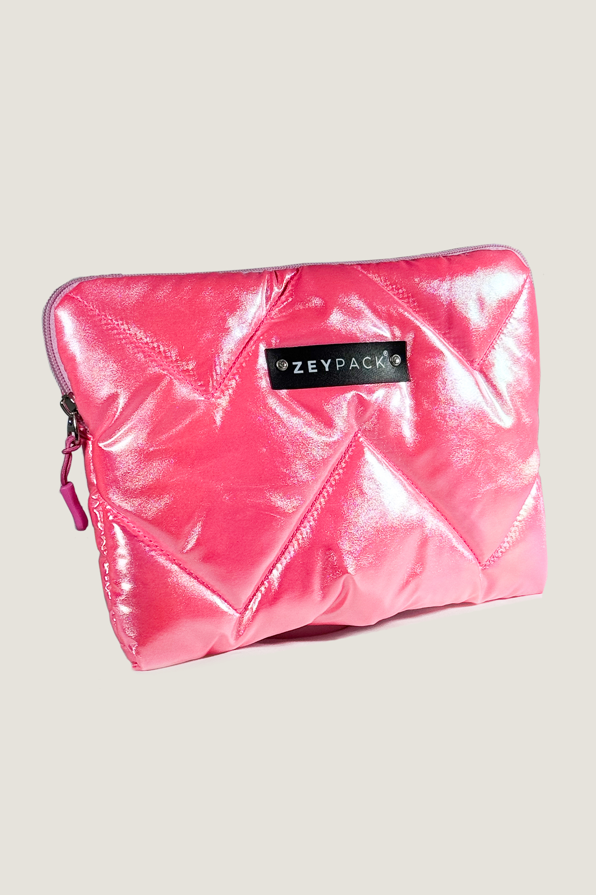 zeypack Simli Neon Pembe Çanta- Clutch, El Çantası, Makyaj Çantası 28x18cm görsel 2