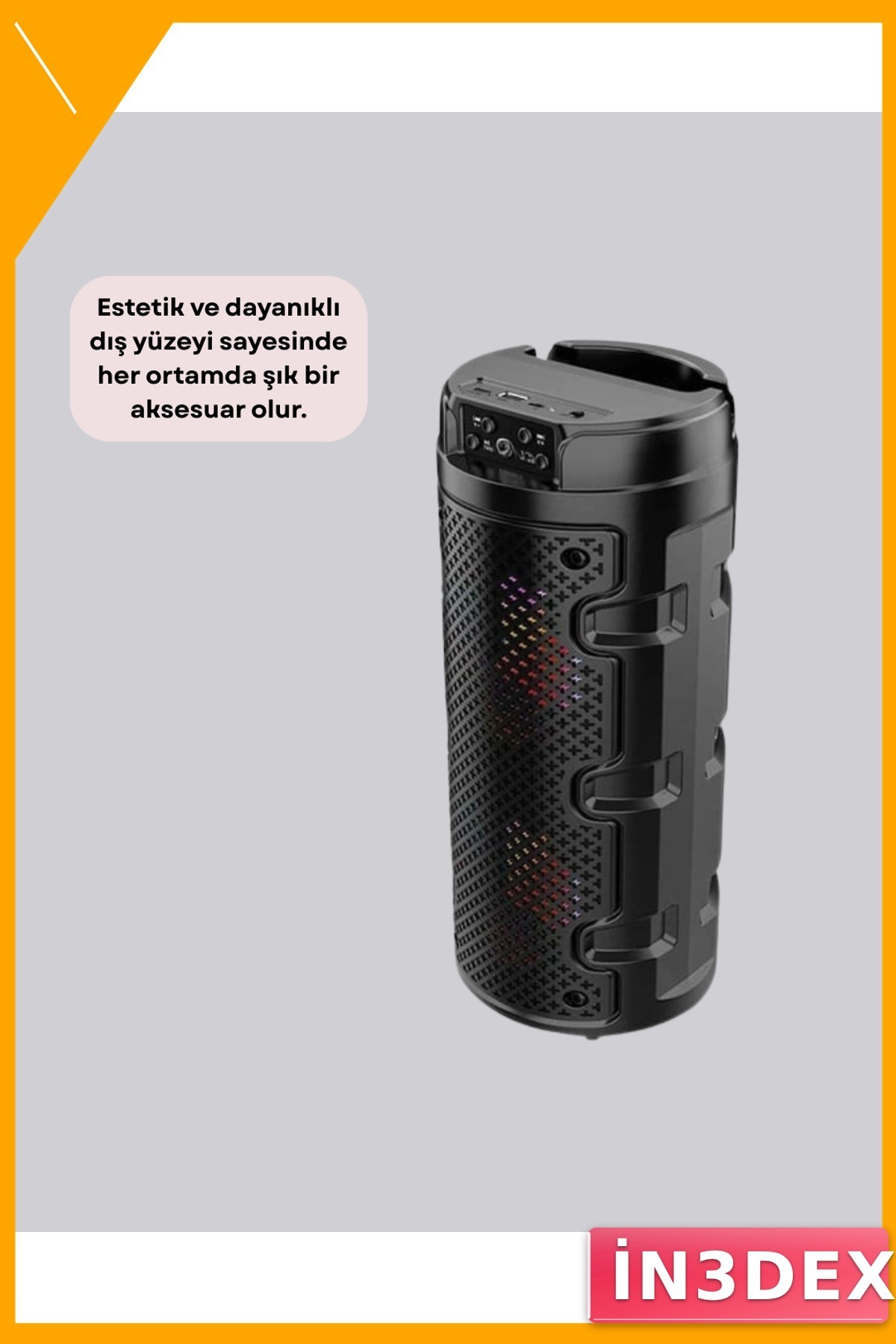 Kablosuz Bluetooth Hoparlör Çift Sürücülü Taşınabilir Ses Sistemi