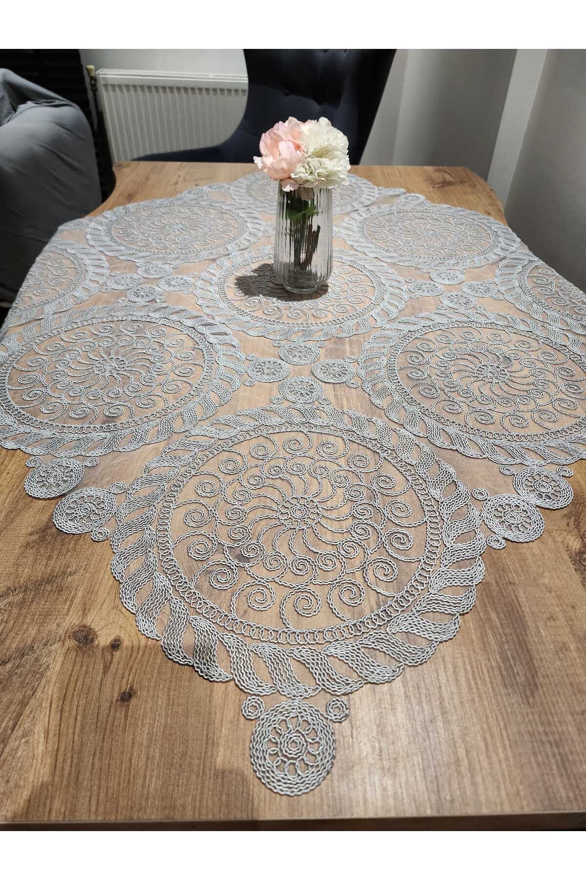 Lux fiskos and tablecloth 95x95cm (glitter-free -natural corduroy)