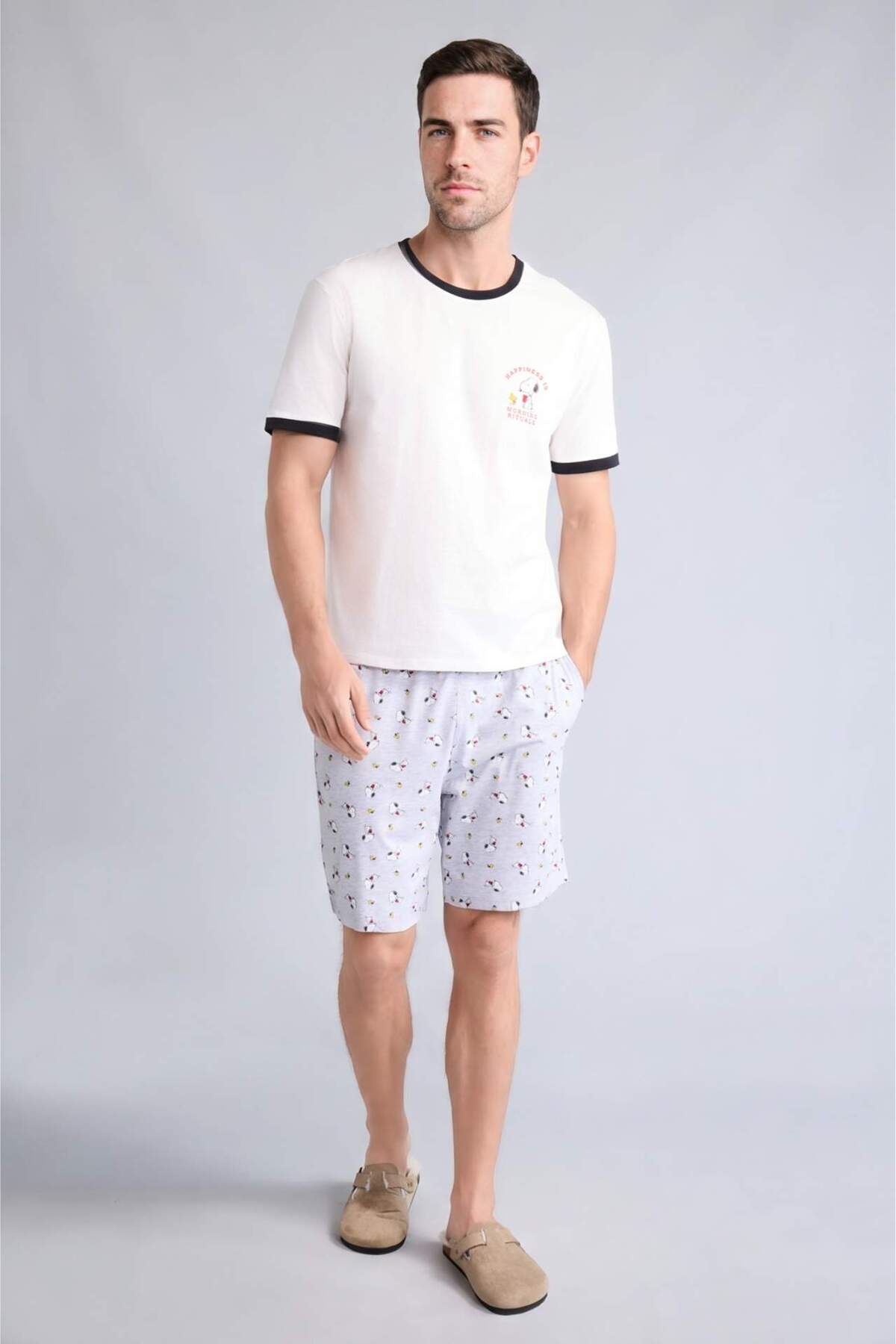 DeFacto Snoopy New Regular Fit Kısa Kollu 2'li Takım H8534AX26SM