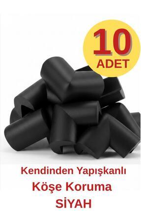Renkli Duvarlar Kendinden Yapışkanlı 10 Adet Siyah Yumuşak Bebek Çocuk Köşe K...