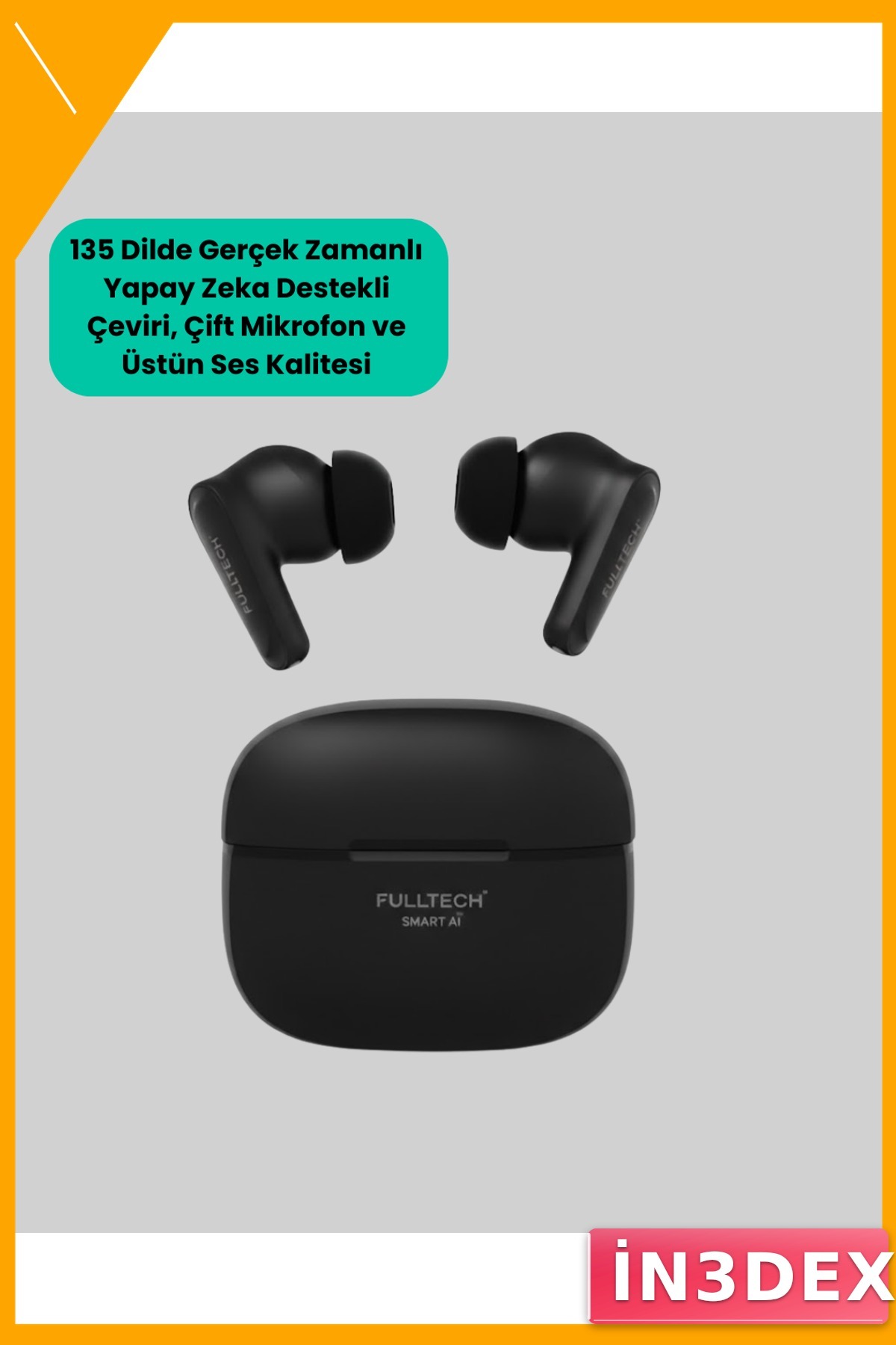 Akıllı Bluetooth Çeviri Kulaklık Siyah Gürültü Engelleme
