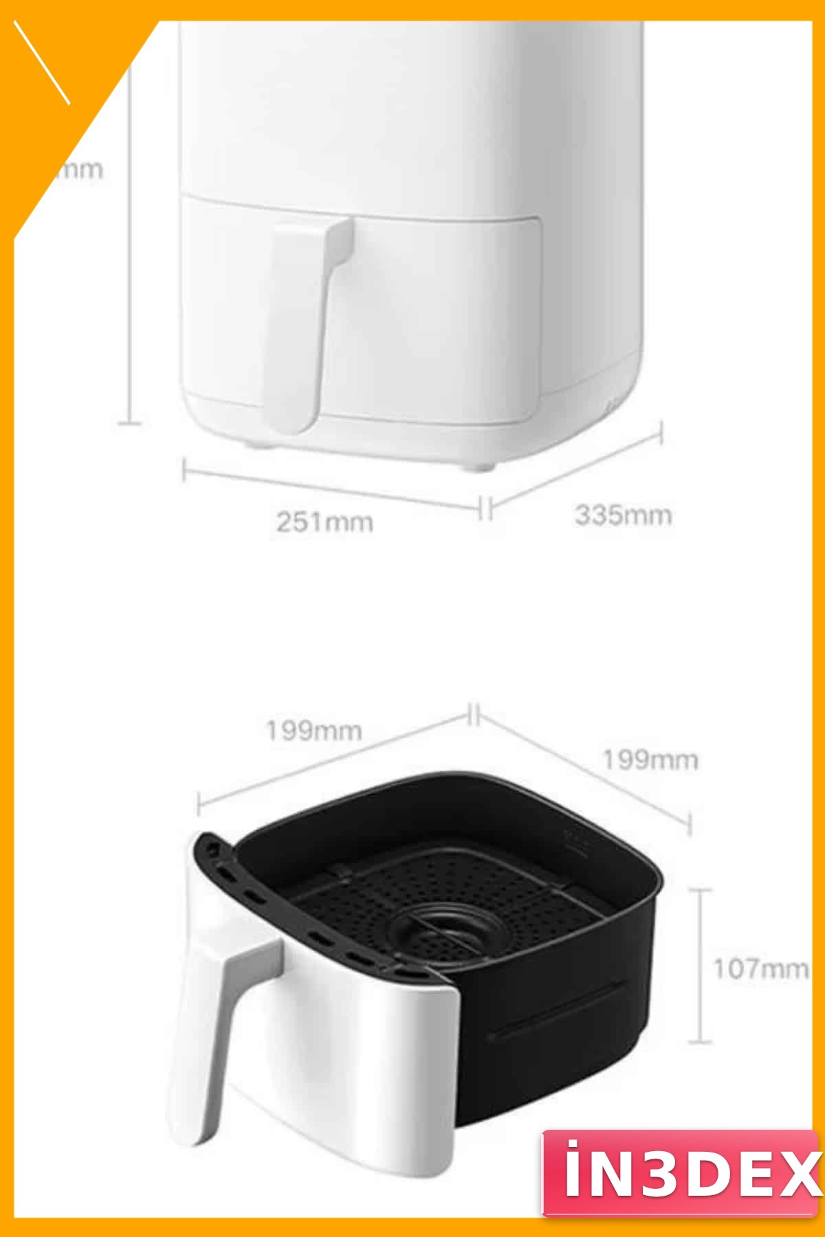 Yağsız Pişirme Hava Fritözü 4L Pratik dayanıklı Airfryer