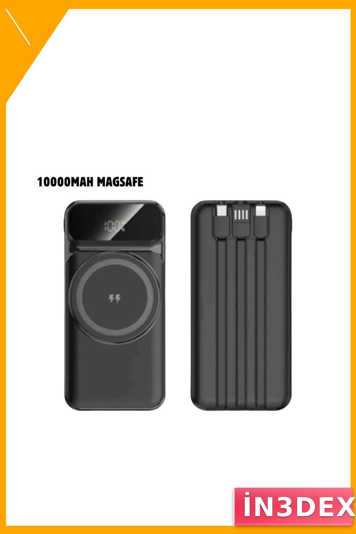 10000mAh Kablosuz Powerbank 15W Hızlı Şarj Taşınabilir