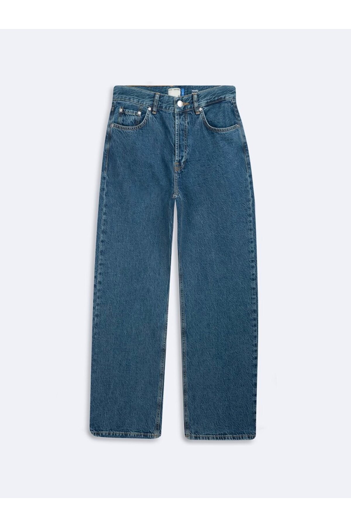 Vanetta Düz Paça Yüksek Bel Mid Indigo Jean Pantolon