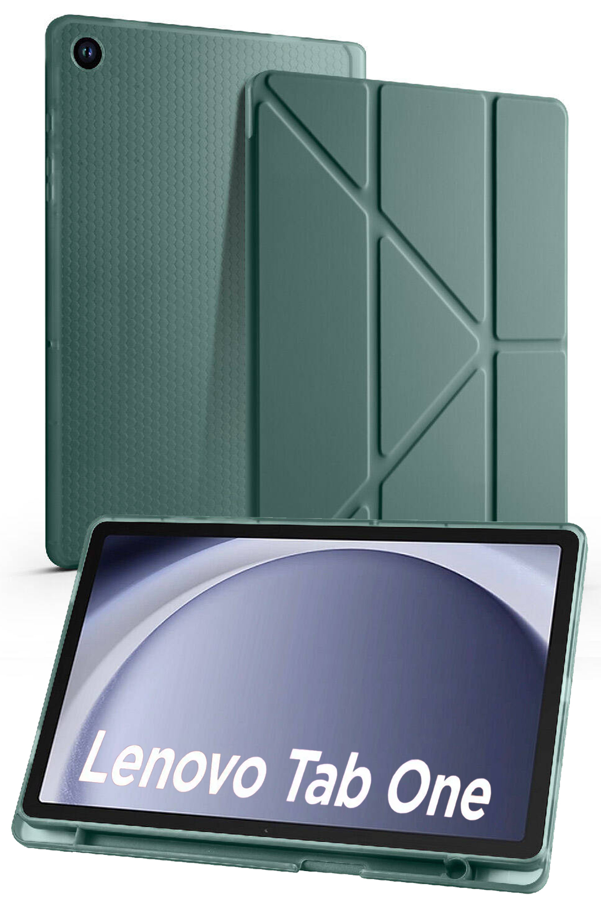 Lenova Tab One 8.7 Inch TB-305FU Compatible Tri-Folding Pen Split Sleep Mode Smart Case