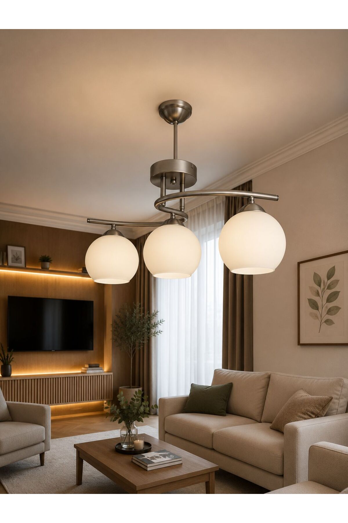 hestia grey case white glass chandelier
