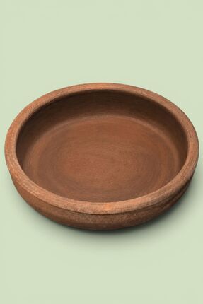 AdenArtpottery Toprak Güveç Fırın Tepsisi-Tavası 37 cm Büyük Boy Doğal El Yap...