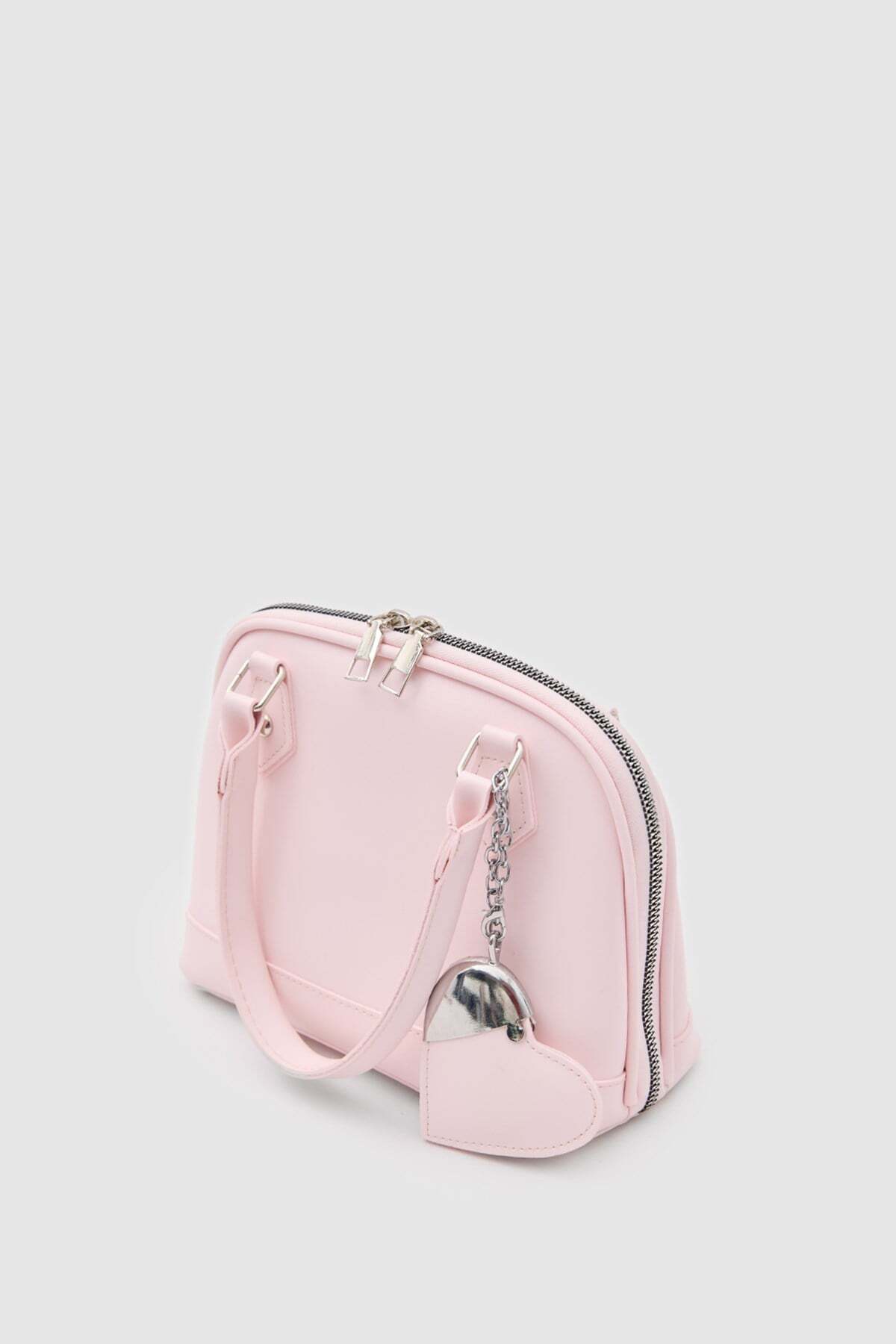 Shule Bags Rio Kalp Charmlı El ve Çapraz Çanta Sakura Pembe görsel 5