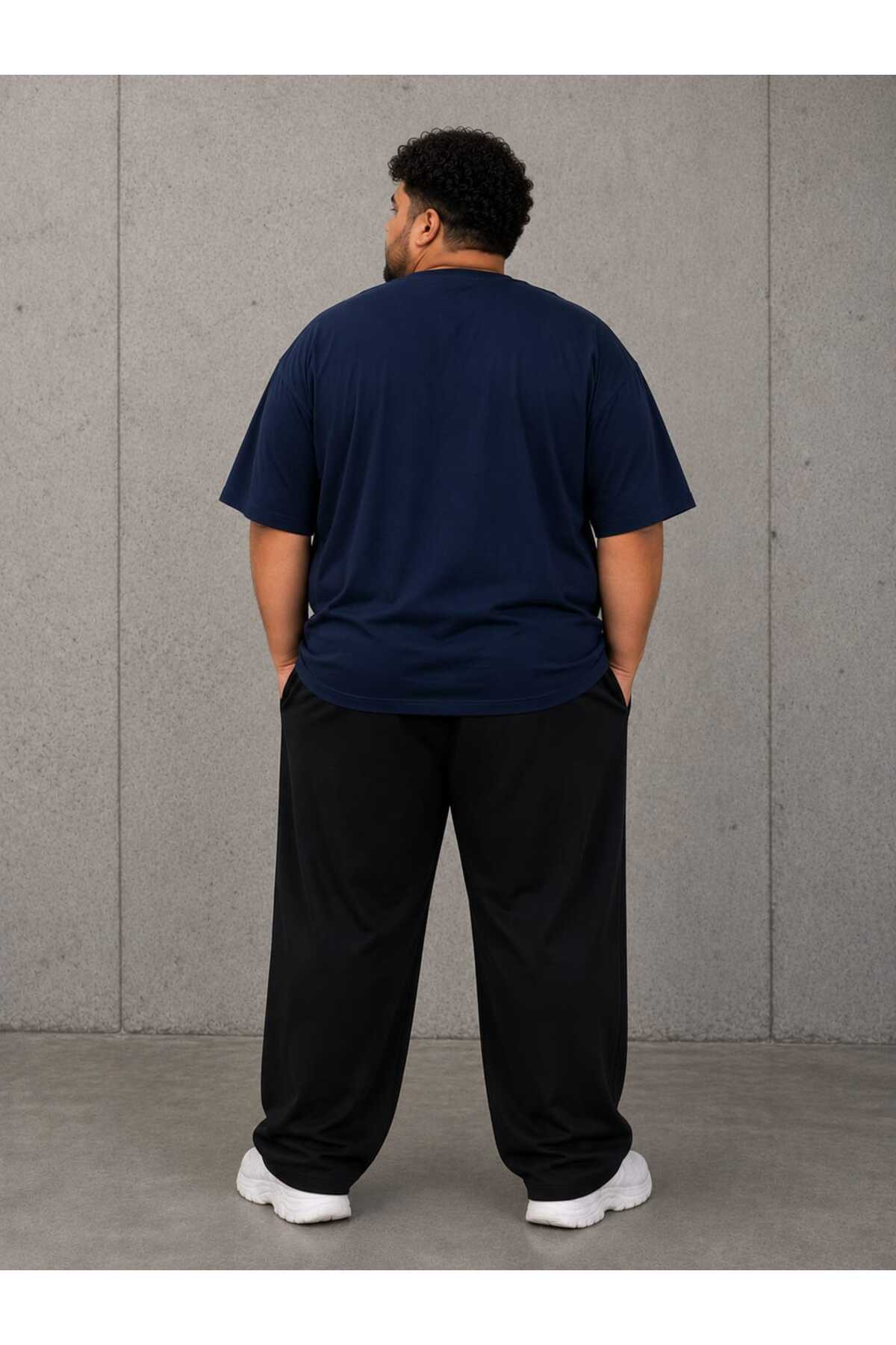 ZAVIXO ERKEK Bol Paça %100 Cotton Pantolon Modern Sokak Modası görsel 2