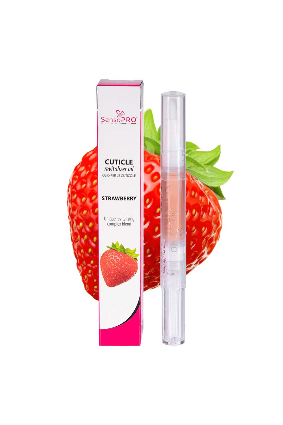 SensoPRO Milano Cuticle Oil Pen with Strawberries SensoPRO Milano, Nail Treat...