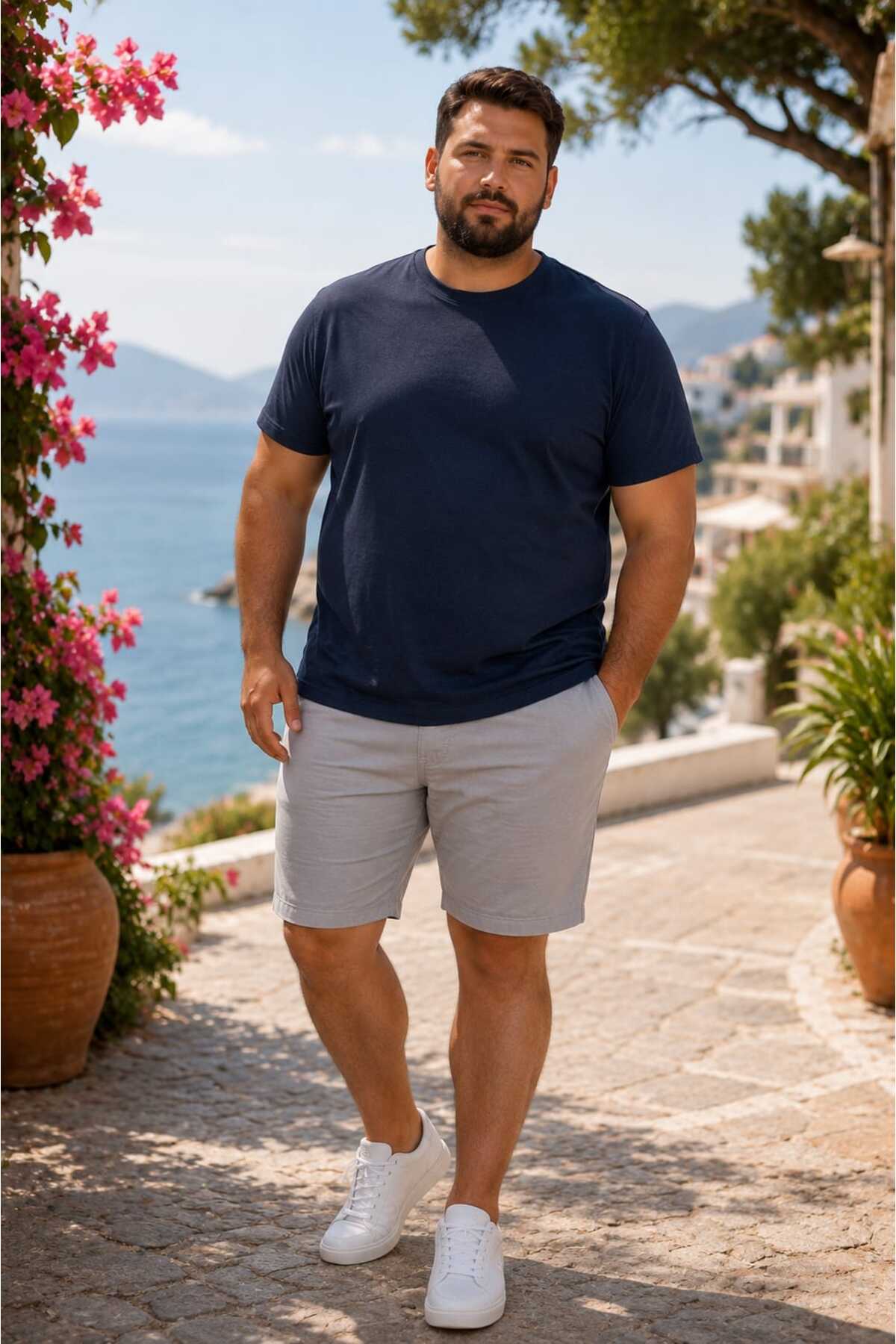 DağdevirenTkstl Erkek Büyük Beden Oversize T.Shirt 90-150 kg Arası Bedenler İçin