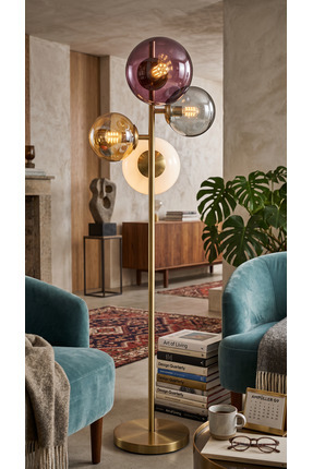Vinner Lumiere Bloom Dimmerli Çok Renkli Camlı Modern Lüks Metal Lambader G9 ...