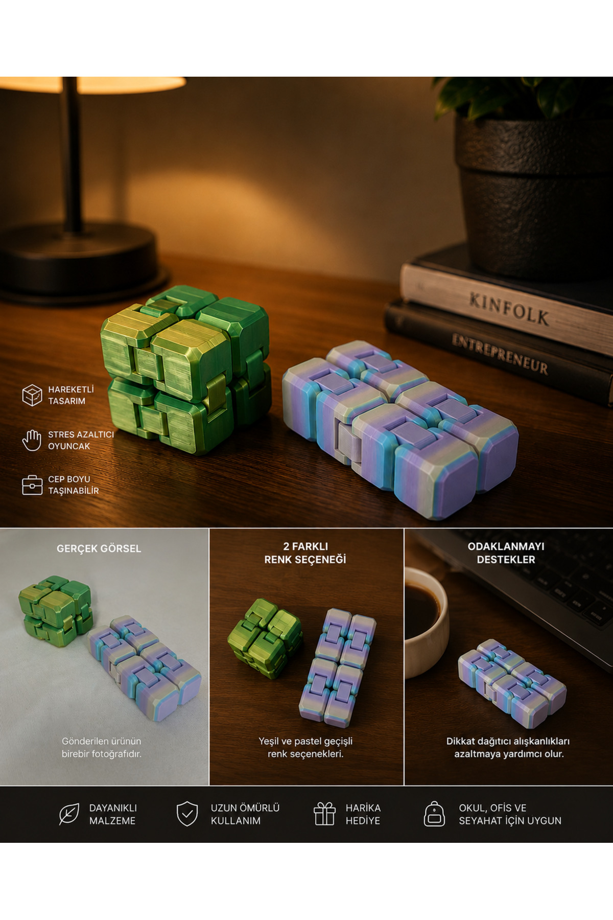 Middles&Niddles Collection - 2 Adet Infinity Cube Fidget Oyuncak