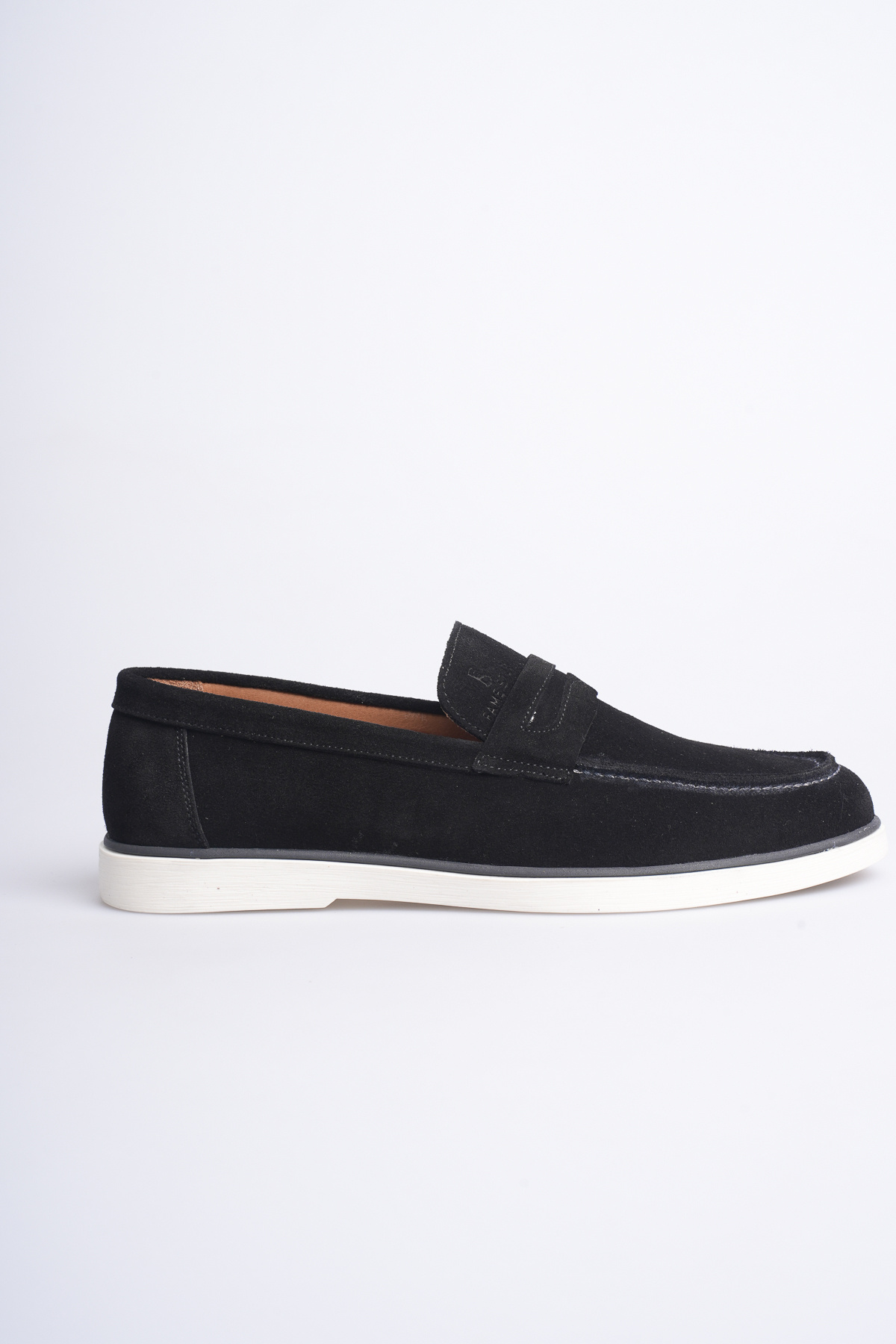 Fame Step Hakiki Deri Erkek Loafer Ayakkabı Siyah Süet Günlük Rahat Casual Mokasen Siena görsel 5