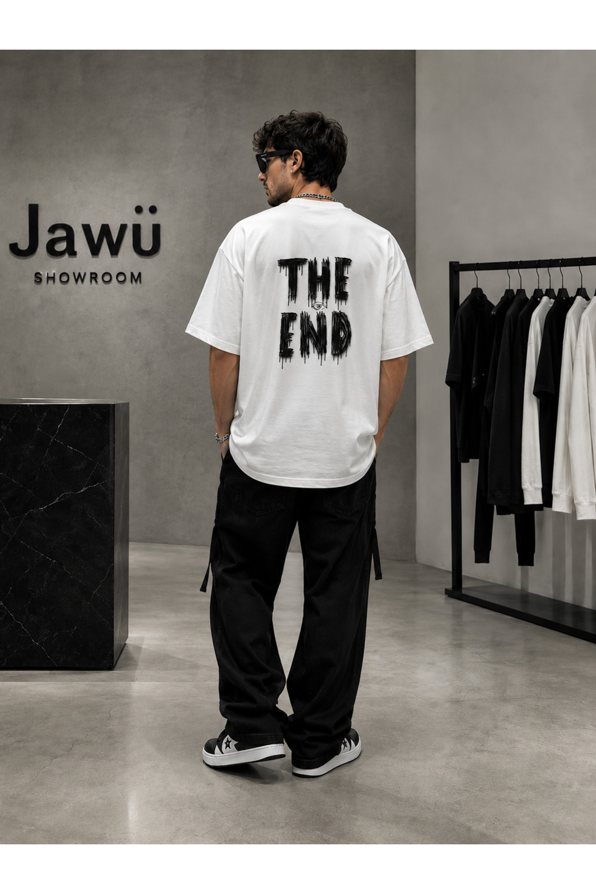JAWÜ STYLE The End Back Print T-Shirt Oversize