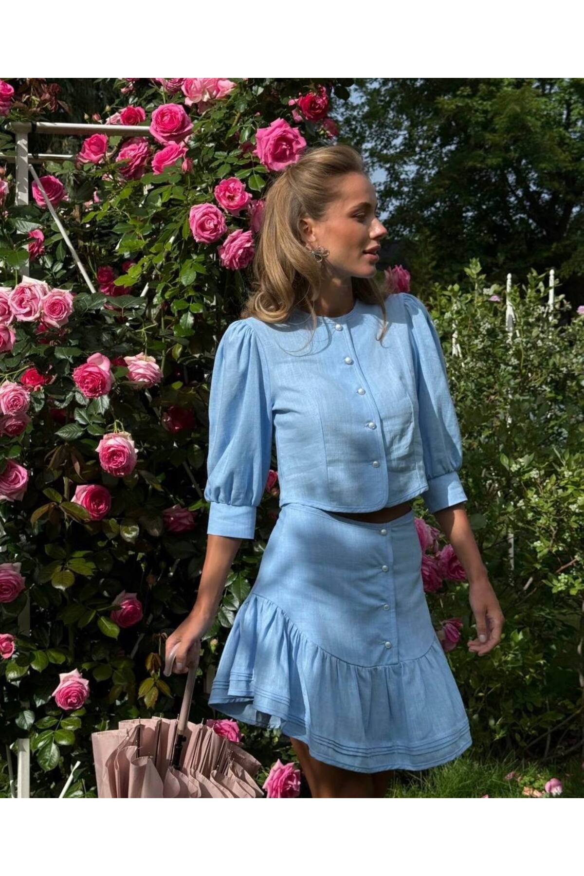 PERA LINEN STYLISH SUMMER DOUBLE SET
